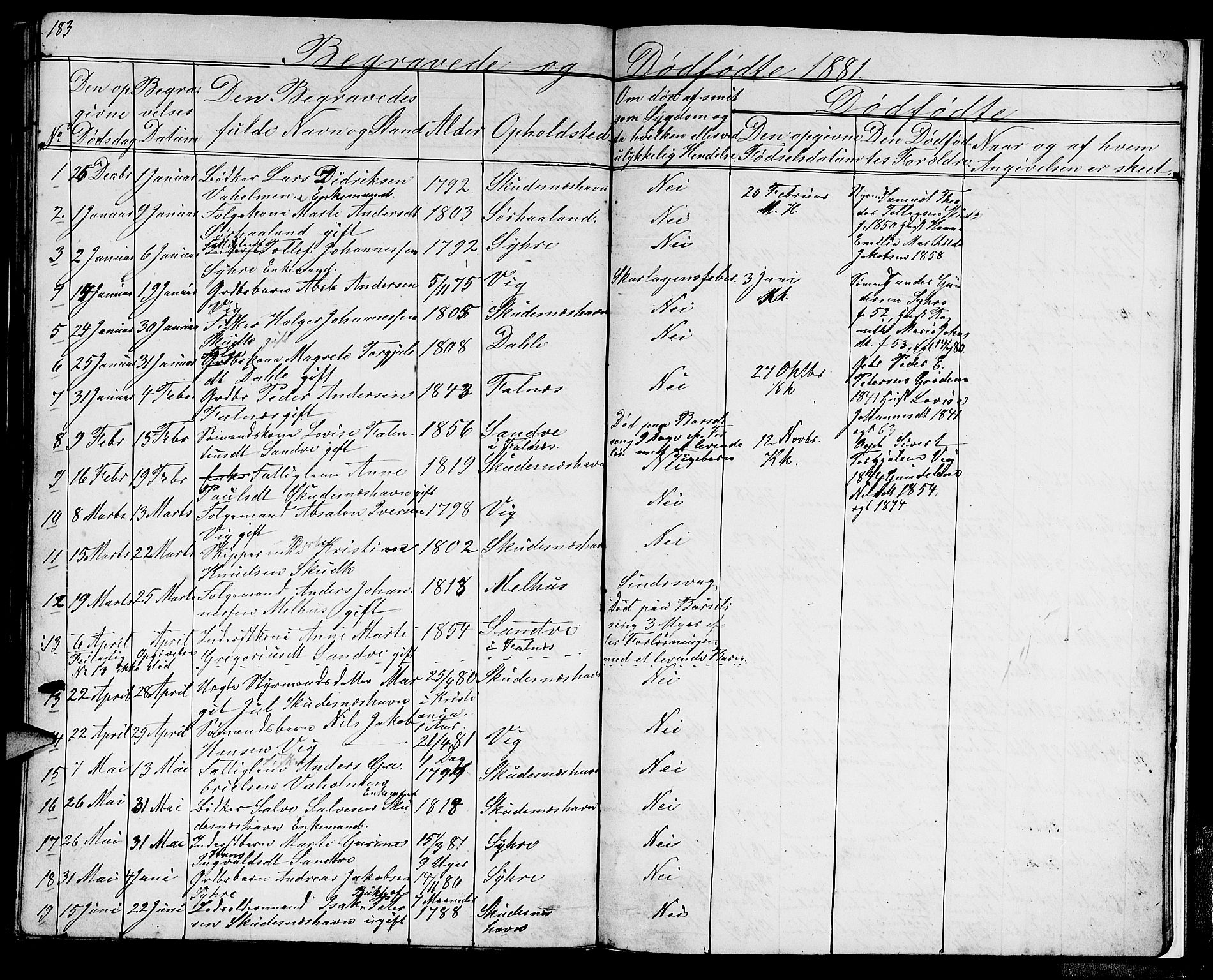 Skudenes sokneprestkontor, SAST/A -101849/H/Ha/Hab/L0004: Parish register (copy) no. B 4, 1865-1884, p. 183