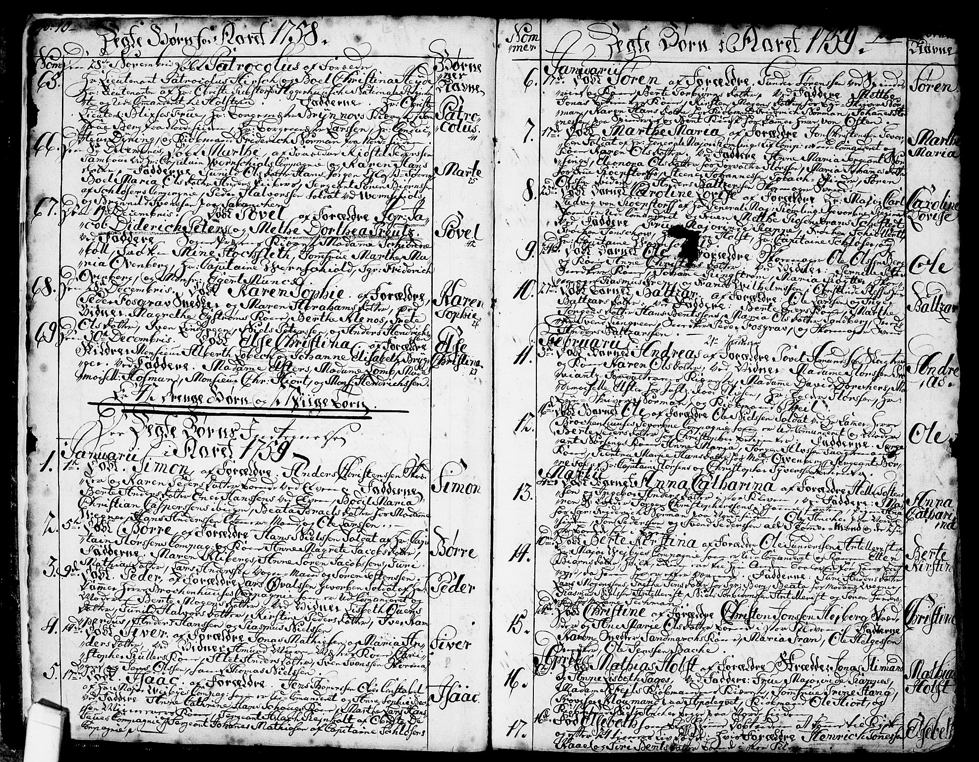 Halden prestekontor Kirkebøker, SAO/A-10909/F/Fa/L0001: Parish register (official) no. I 1, 1758-1791, p. 10-11