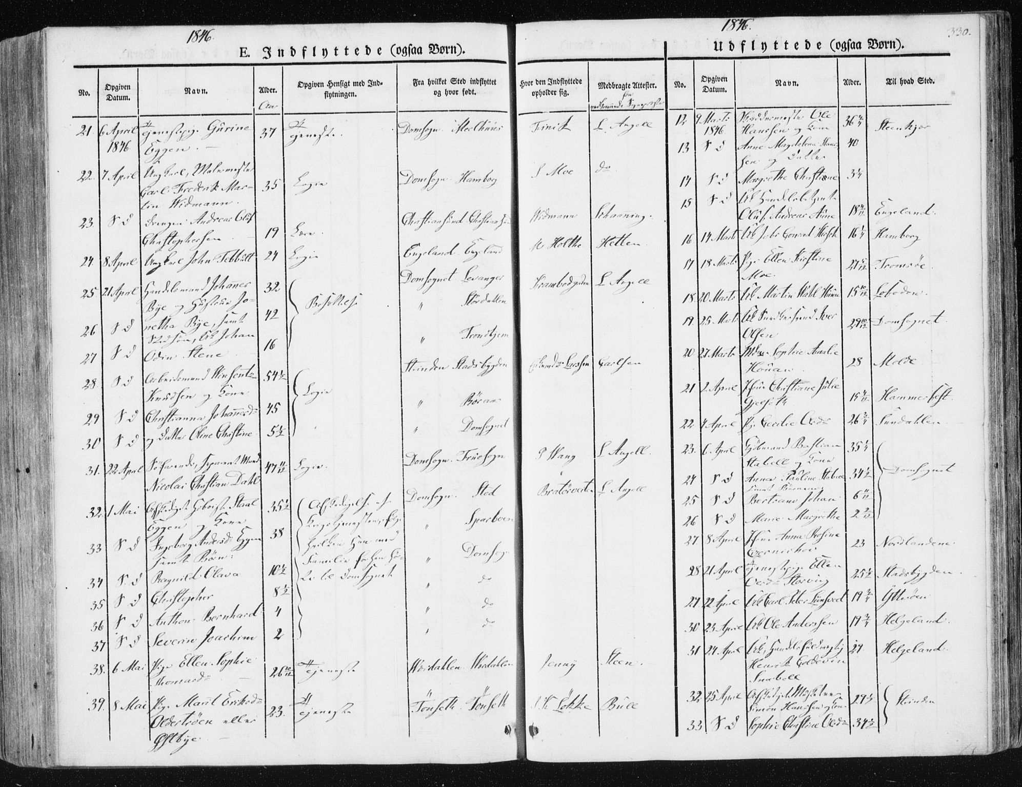 Ministerialprotokoller, klokkerbøker og fødselsregistre - Sør-Trøndelag, SAT/A-1456/602/L0110: Parish register (official) no. 602A08, 1840-1854, p. 330