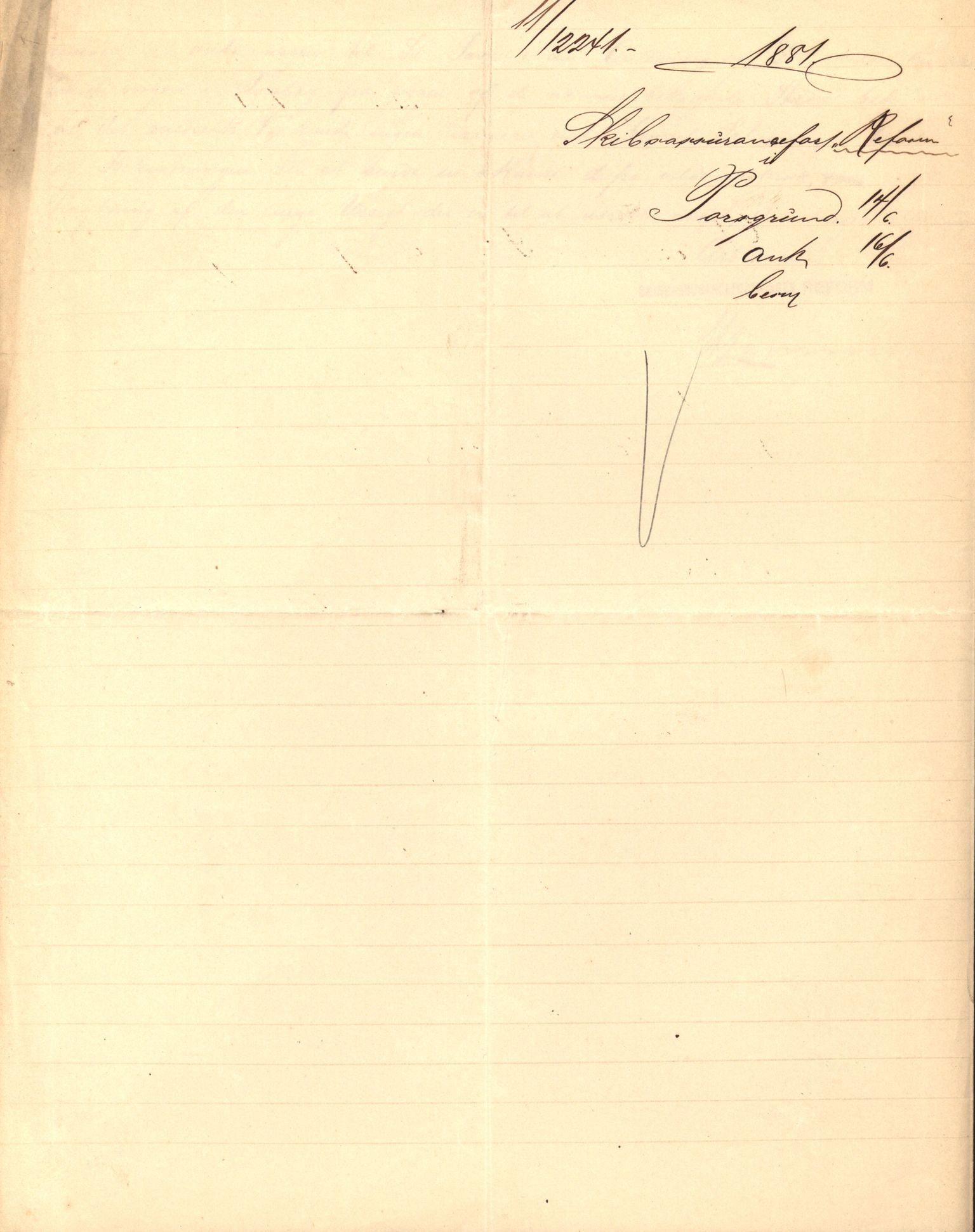 Pa 63 - Østlandske skibsassuranceforening, VEMU/A-1079/G/Ga/L0014/0001: Havaridokumenter / Mette, Margrethe, Eliezer, Dagny, 1881, p. 10
