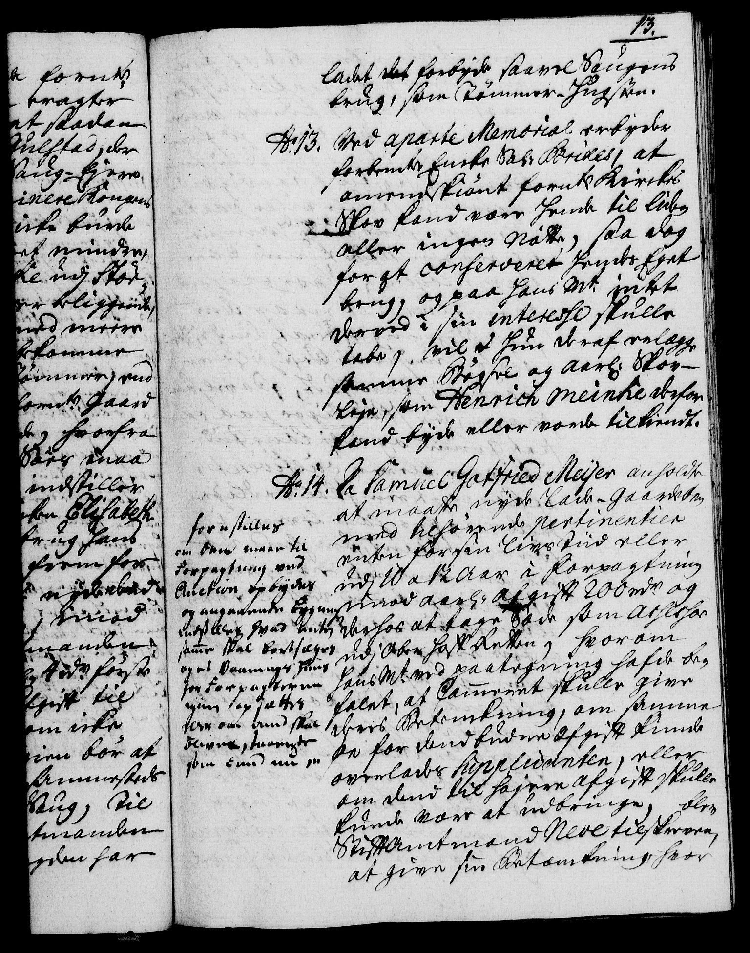 Rentekammeret, Kammerkanselliet, RA/EA-3111/G/Gh/Gha/L0022: Norsk ekstraktmemorialprotokoll (merket RK 53.67), 1739-1741, p. 13
