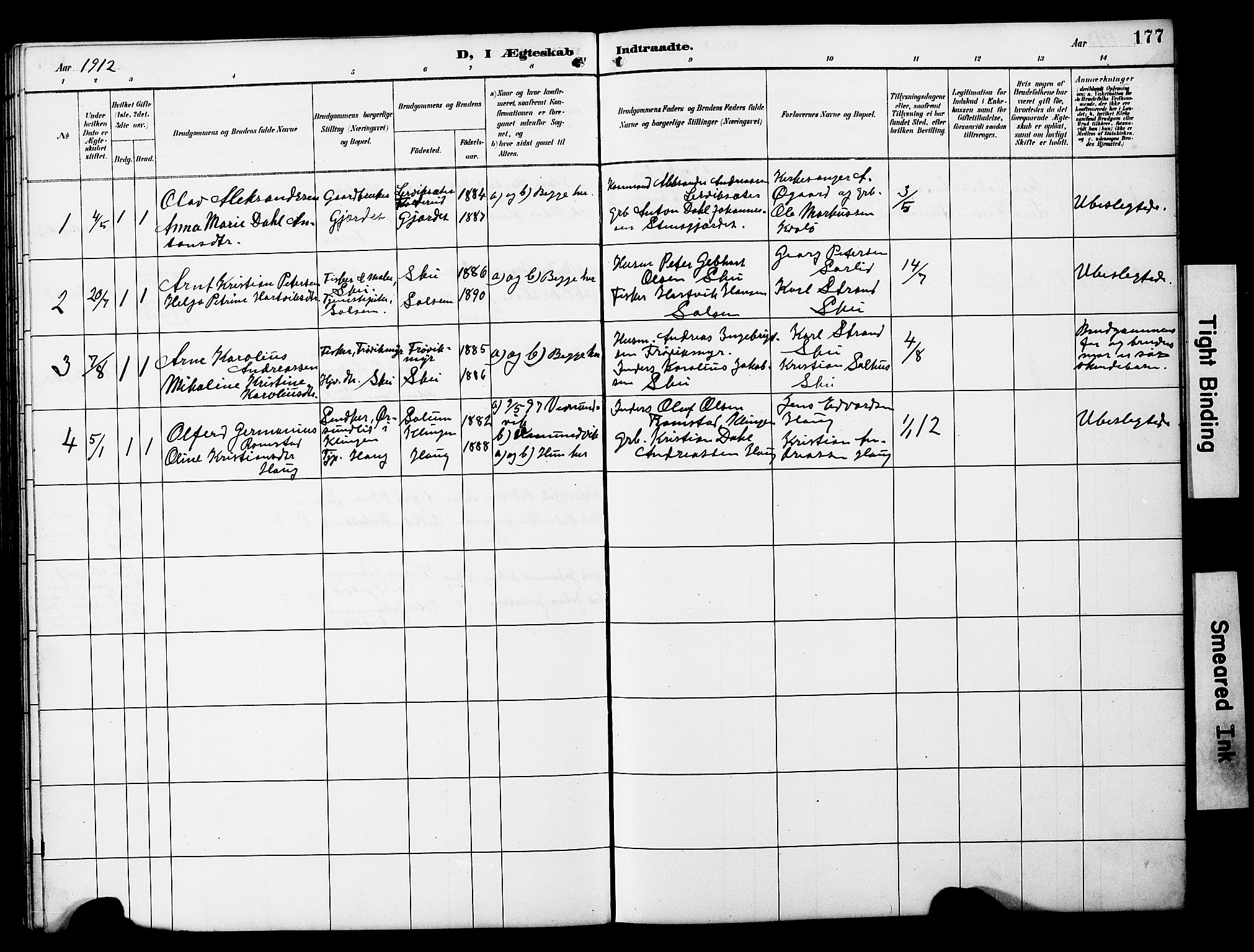 Ministerialprotokoller, klokkerbøker og fødselsregistre - Nord-Trøndelag, SAT/A-1458/788/L0701: Parish register (copy) no. 788C01, 1888-1913, p. 177