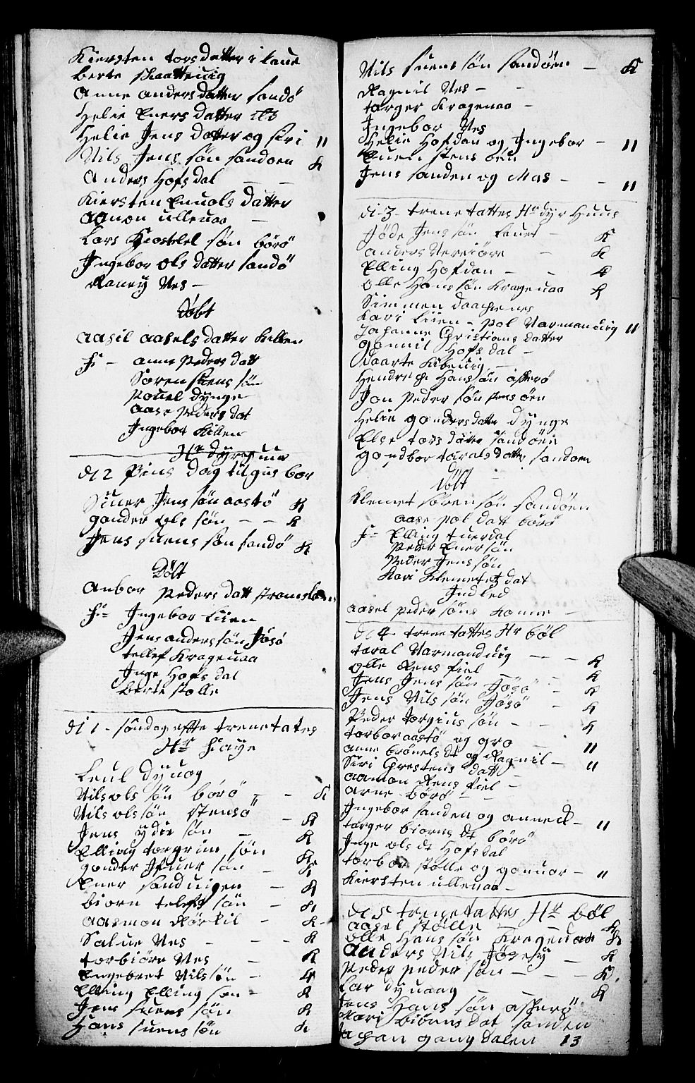 Dypvåg sokneprestkontor, AV/SAK-1111-0007/F/Fb/Fba/L0005: Parish register (copy) no. B 5, 1732-1746, p. 157