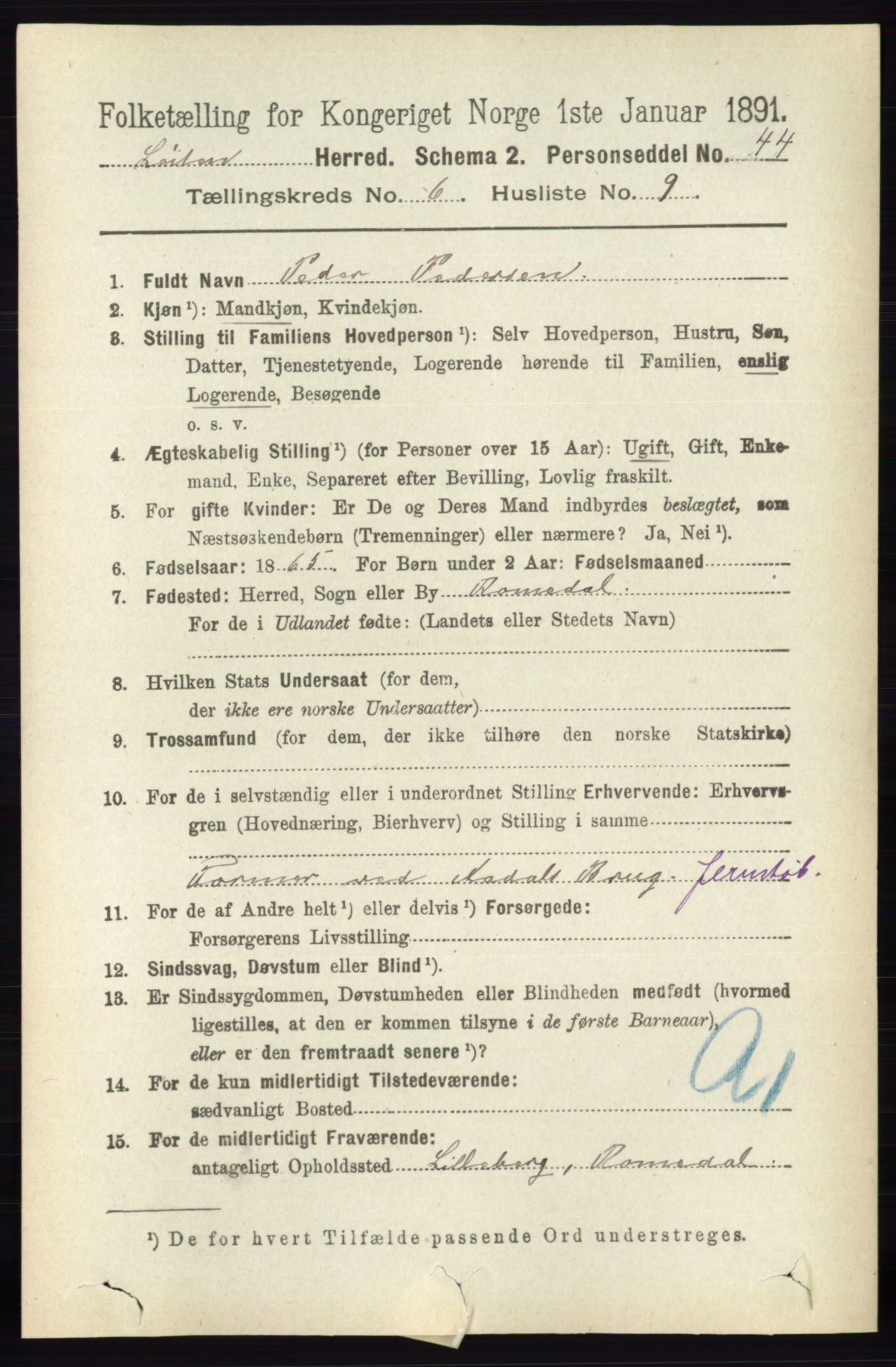 RA, 1891 census for 0415 Løten, 1891, p. 4251