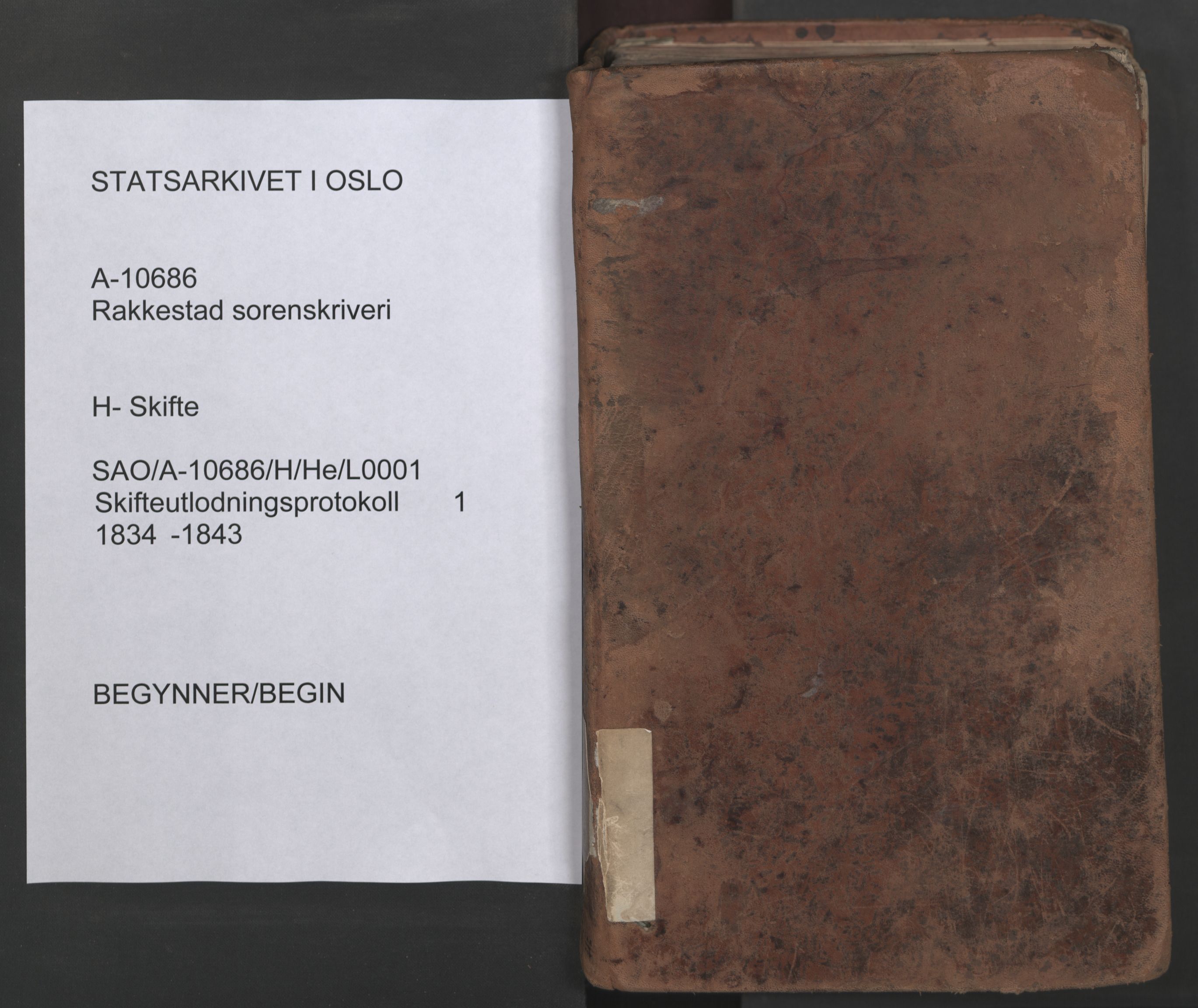 Rakkestad sorenskriveri, SAO/A-10686/H/He/L0001: Skifteutlodningsprotokoller, 1834-1843