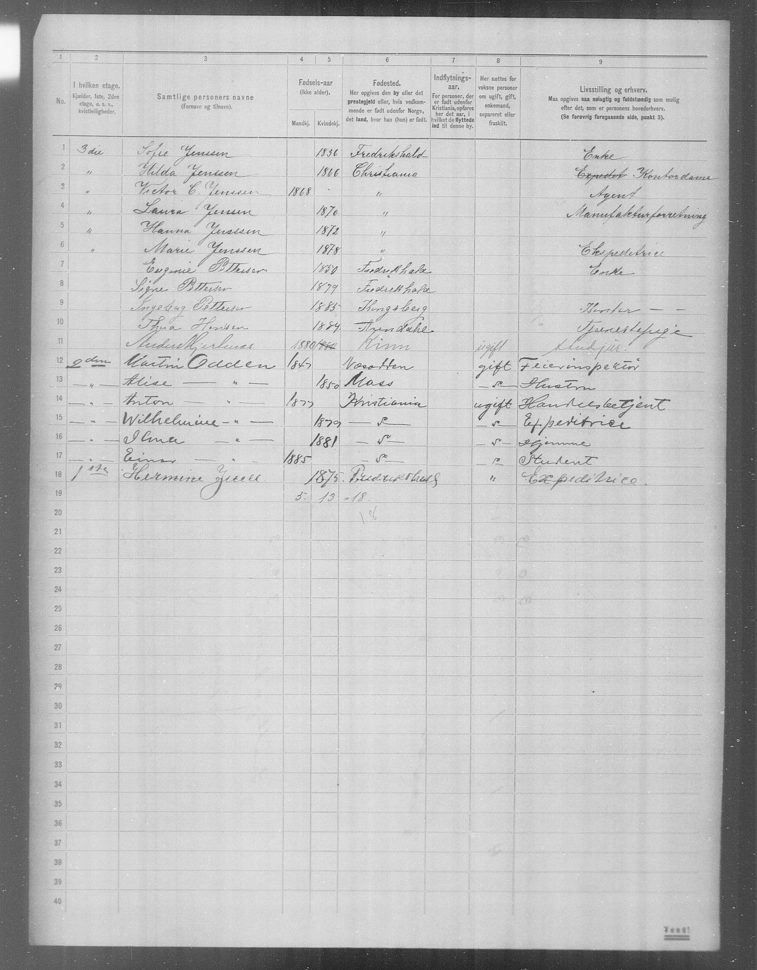 OBA, Municipal Census 1904 for Kristiania, 1904, p. 23982