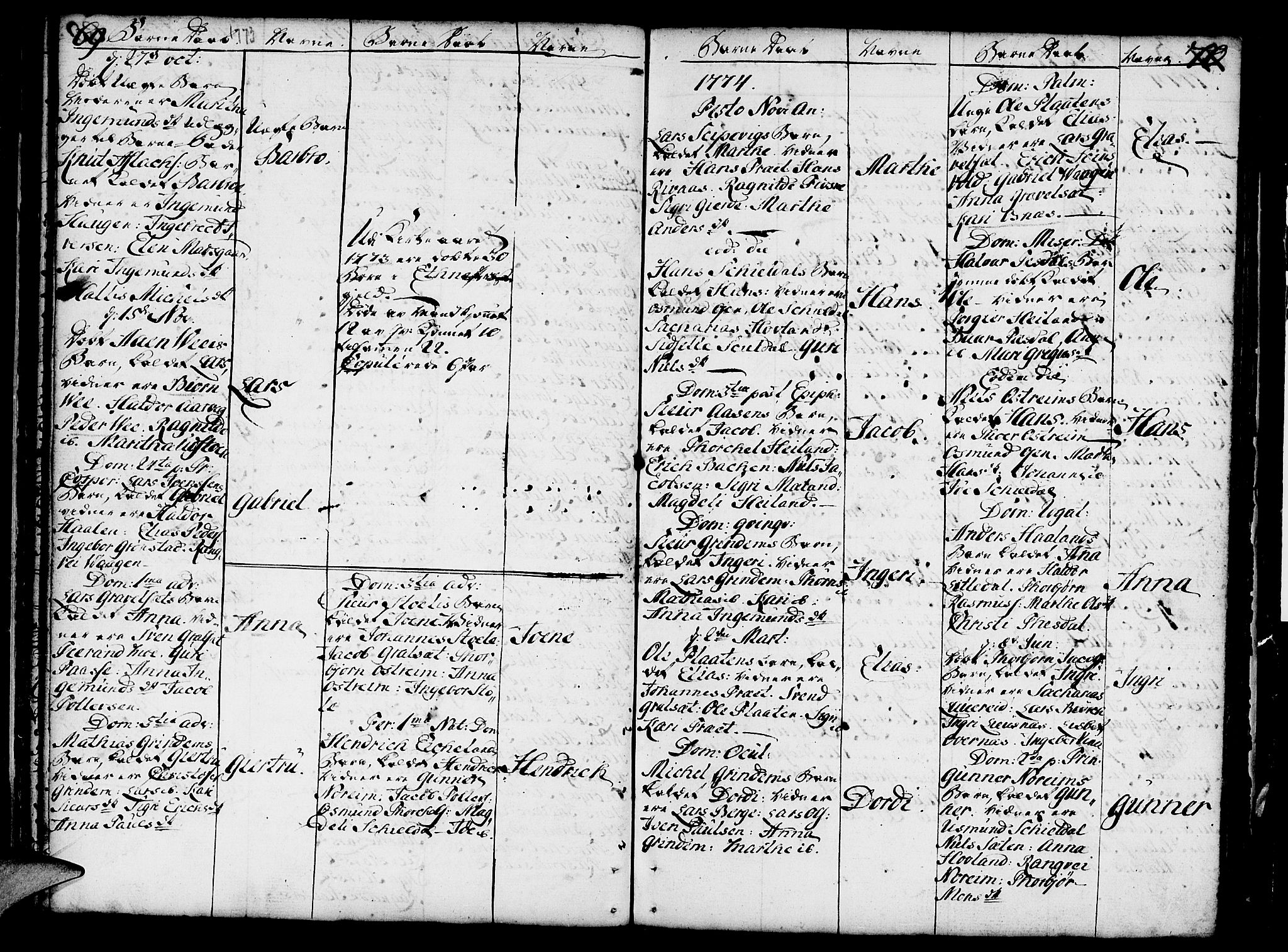 Etne sokneprestembete, AV/SAB-A-75001/H/Haa: Parish register (official) no. A 3 /1, 1755-1782, p. 69-70