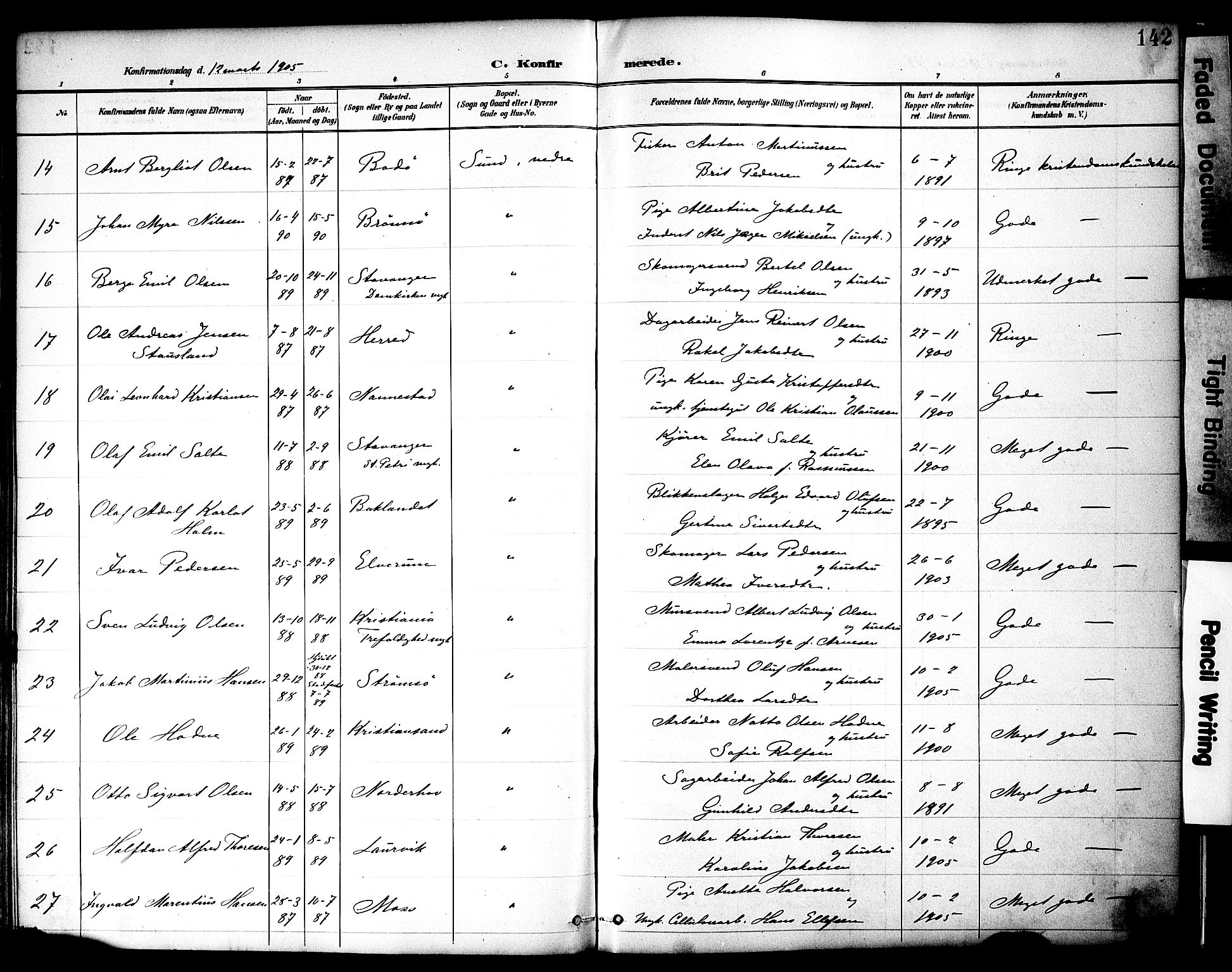 Nes prestekontor, Hedmark, AV/SAH-PREST-020/K/Ka/L0010: Parish register (official) no. 10, 1887-1905, p. 142