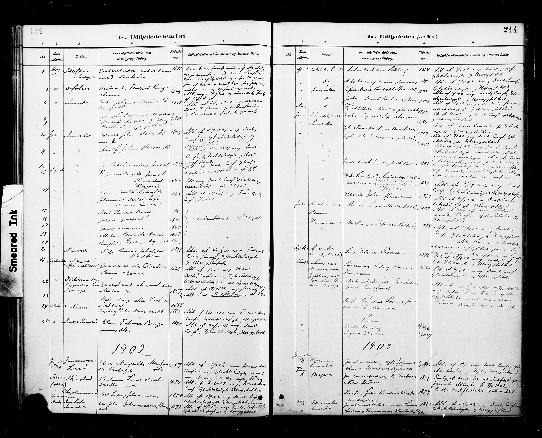 Ministerialprotokoller, klokkerbøker og fødselsregistre - Nordland, SAT/A-1459/827/L0401: Parish register (official) no. 827A13, 1887-1905, p. 244