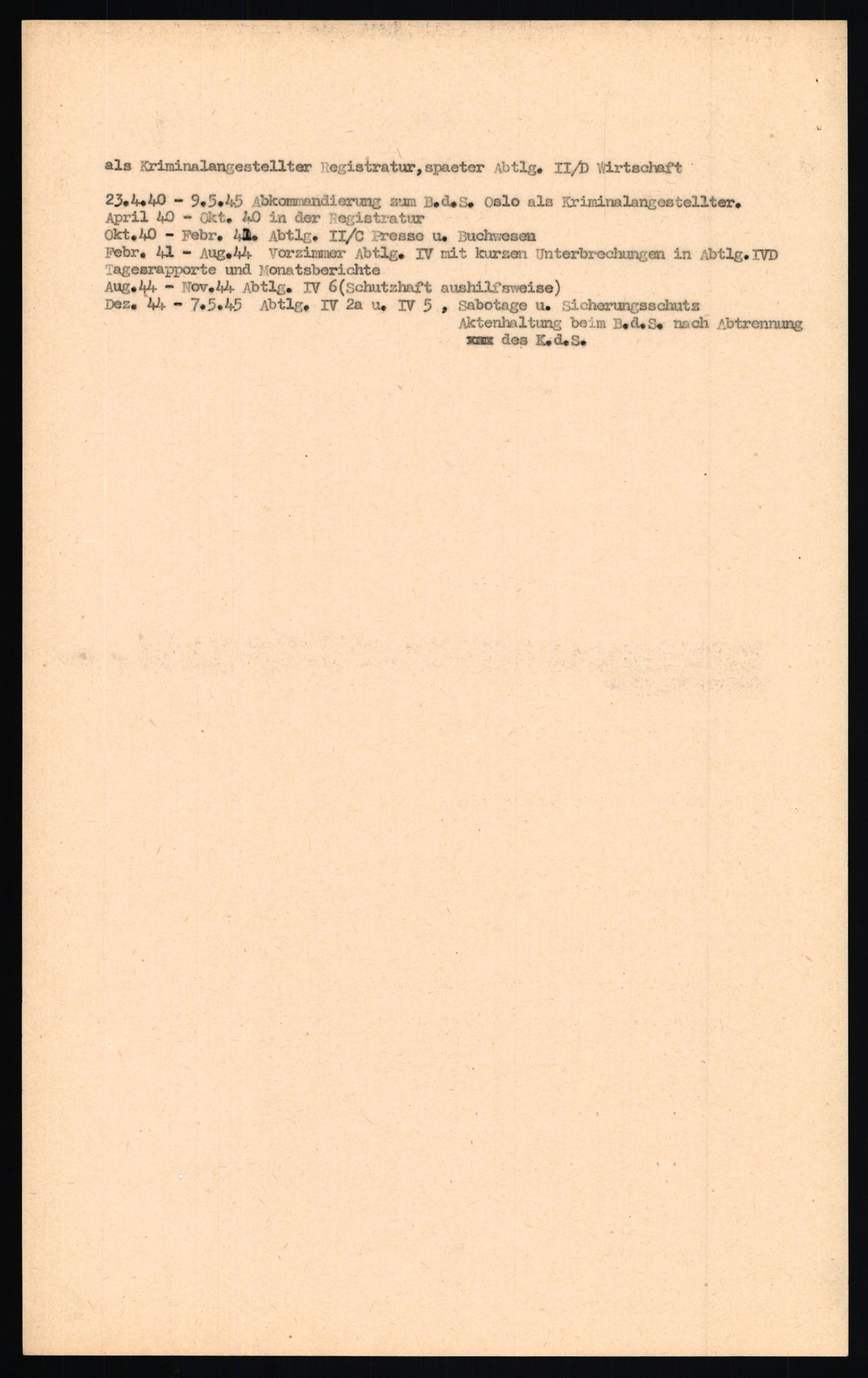 Forsvaret, Forsvarets overkommando II, AV/RA-RAFA-3915/D/Db/L0017: CI Questionaires. Tyske okkupasjonsstyrker i Norge. Tyskere., 1945-1946, p. 142