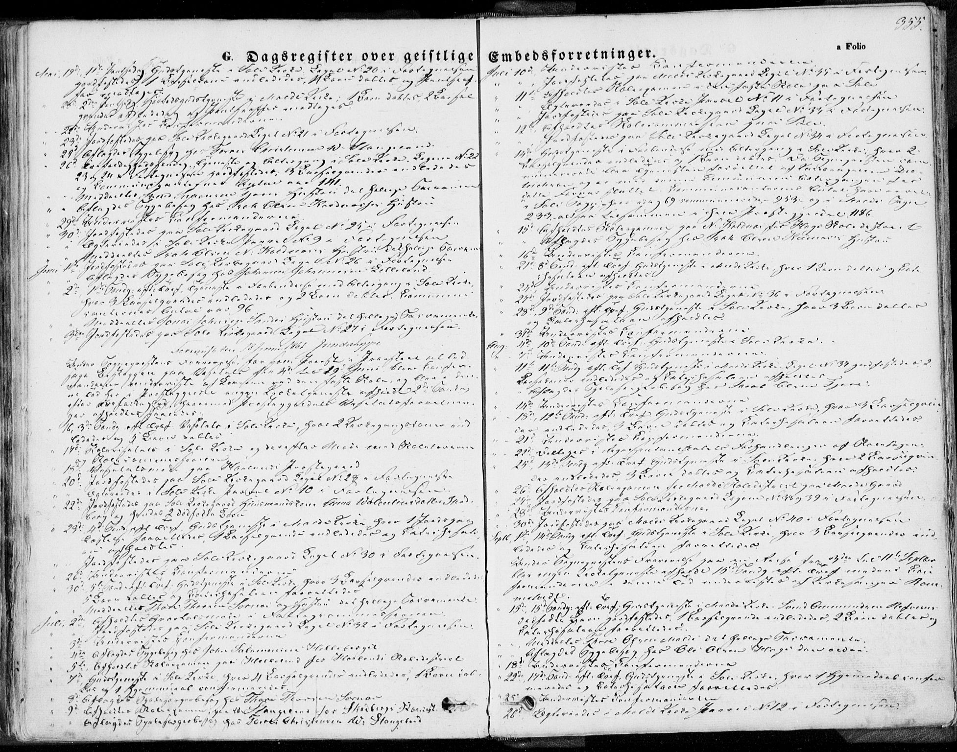 Håland sokneprestkontor, SAST/A-101802/001/30BA/L0008: Parish register (official) no. A 7.2, 1854-1870, p. 355