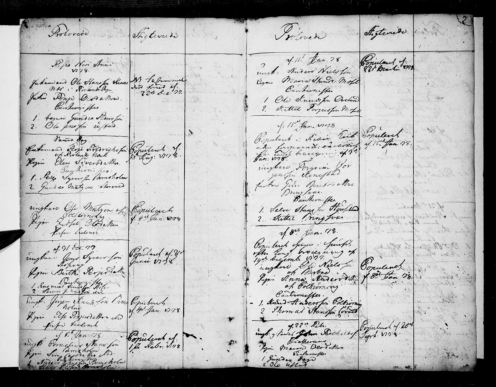 Øyestad sokneprestkontor, SAK/1111-0049/F/Fa/L0009: Parish register (official) no. A 9, 1778-1808, p. 2