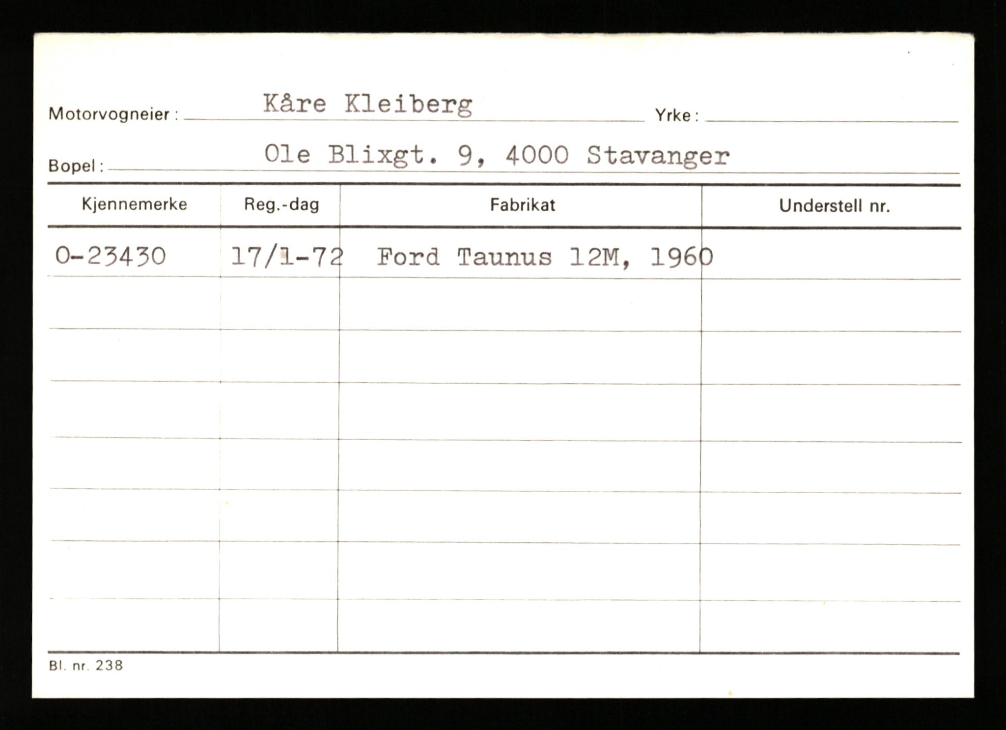 Stavanger trafikkstasjon, SAST/A-101942/0/G/L0005: Registreringsnummer: 23000 - 34245, 1930-1971, p. 143