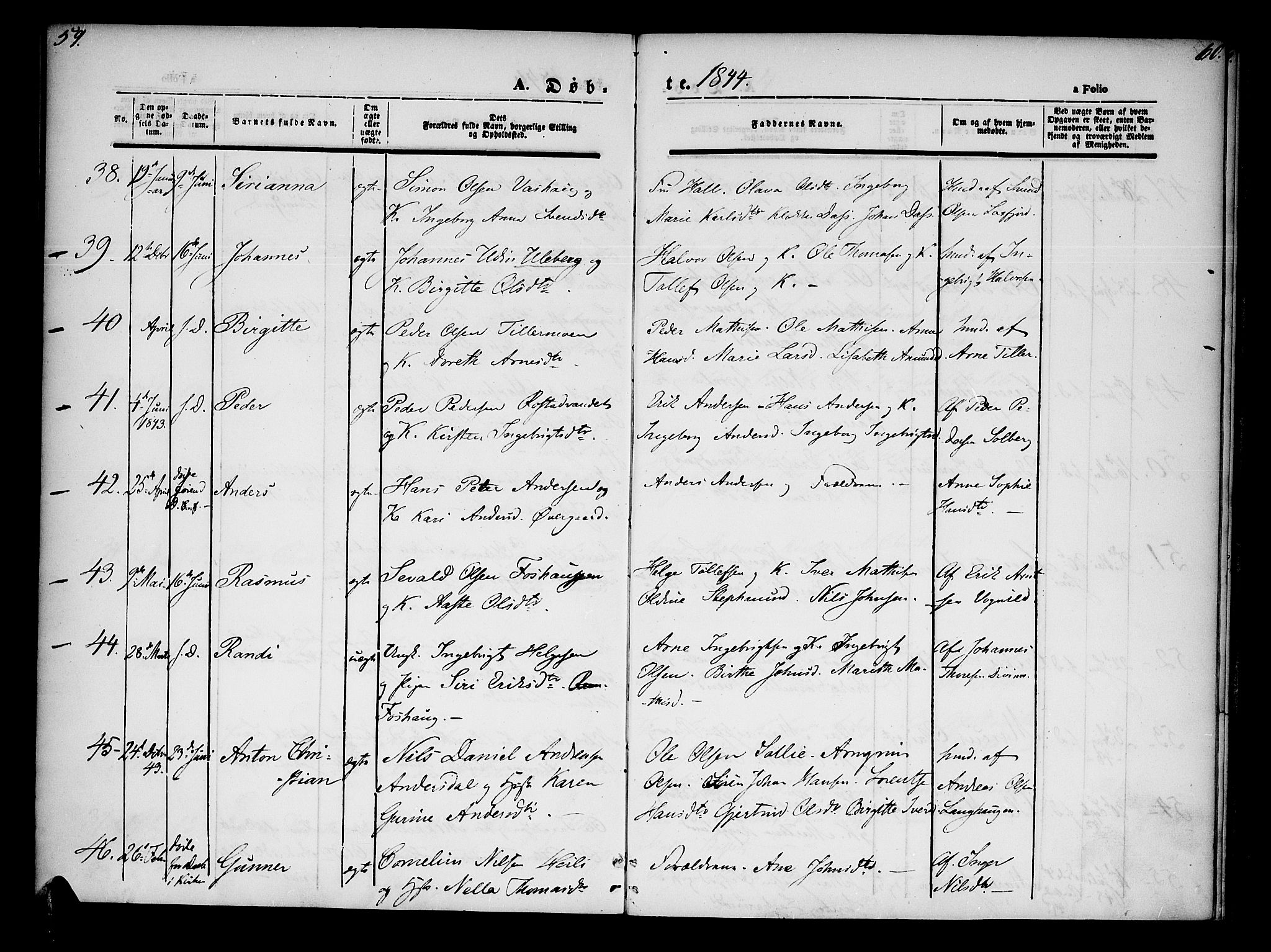 Lenvik sokneprestembete, SATØ/S-1310/H/Ha/Haa/L0005kirke: Parish register (official) no. 5, 1842-1844, p. 59-60