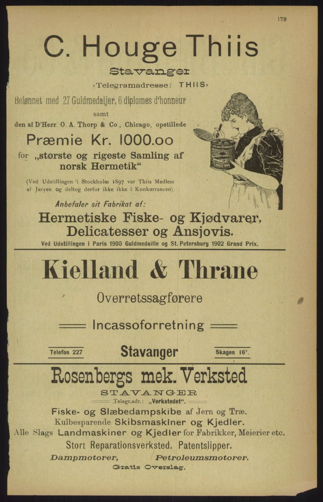 Kristiania/Oslo adressebok, PUBL/-, 1911, p. 179