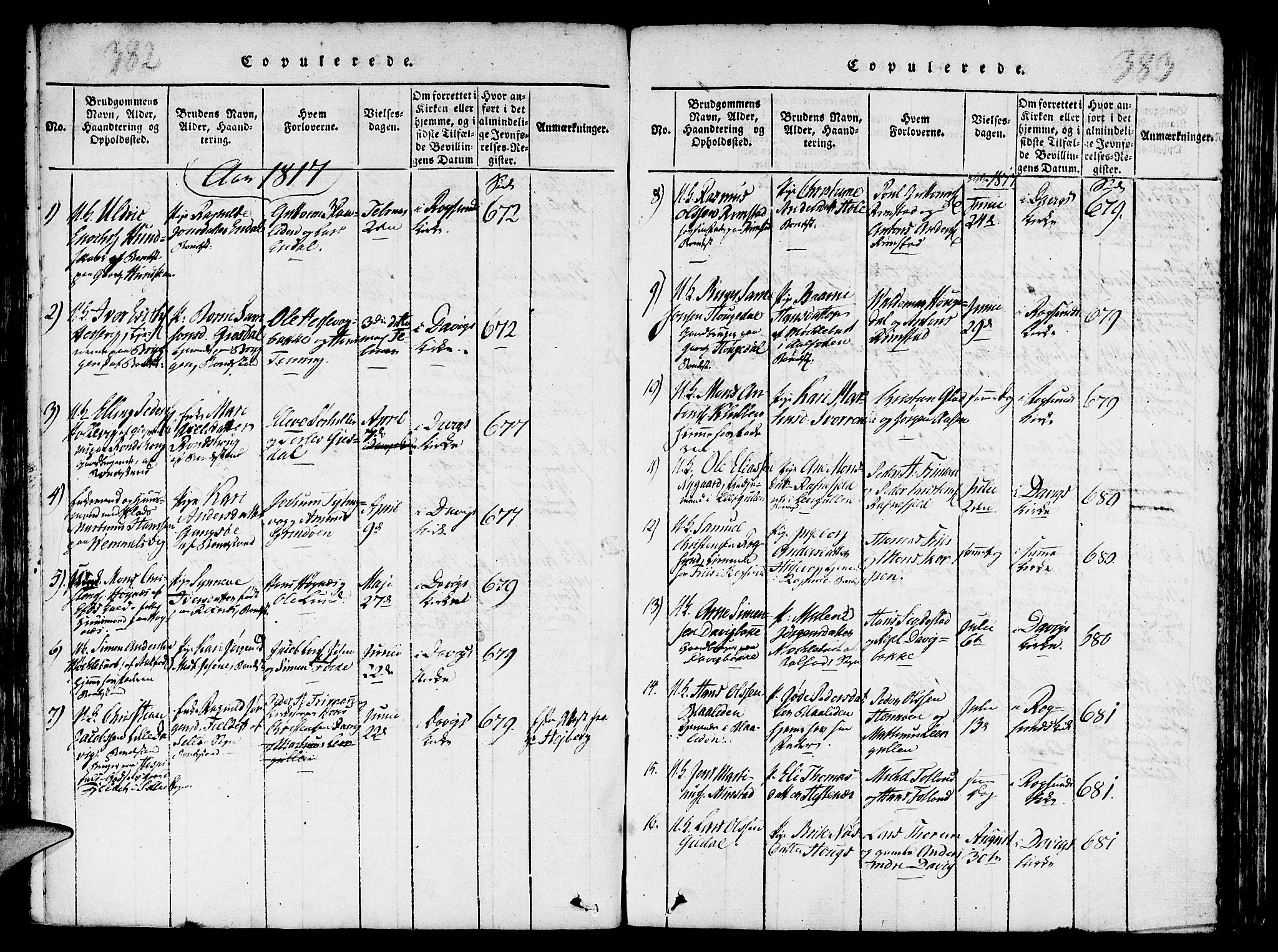 Davik sokneprestembete, AV/SAB-A-79701/H/Haa/Haaa/L0003: Parish register (official) no. A 3, 1816-1830, p. 382-383