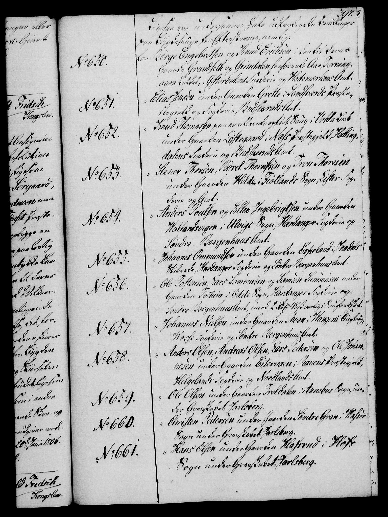 Rentekammeret, Kammerkanselliet, AV/RA-EA-3111/G/Gg/Gga/L0018: Norsk ekspedisjonsprotokoll med register (merket RK 53.18), 1804-1806, p. 397