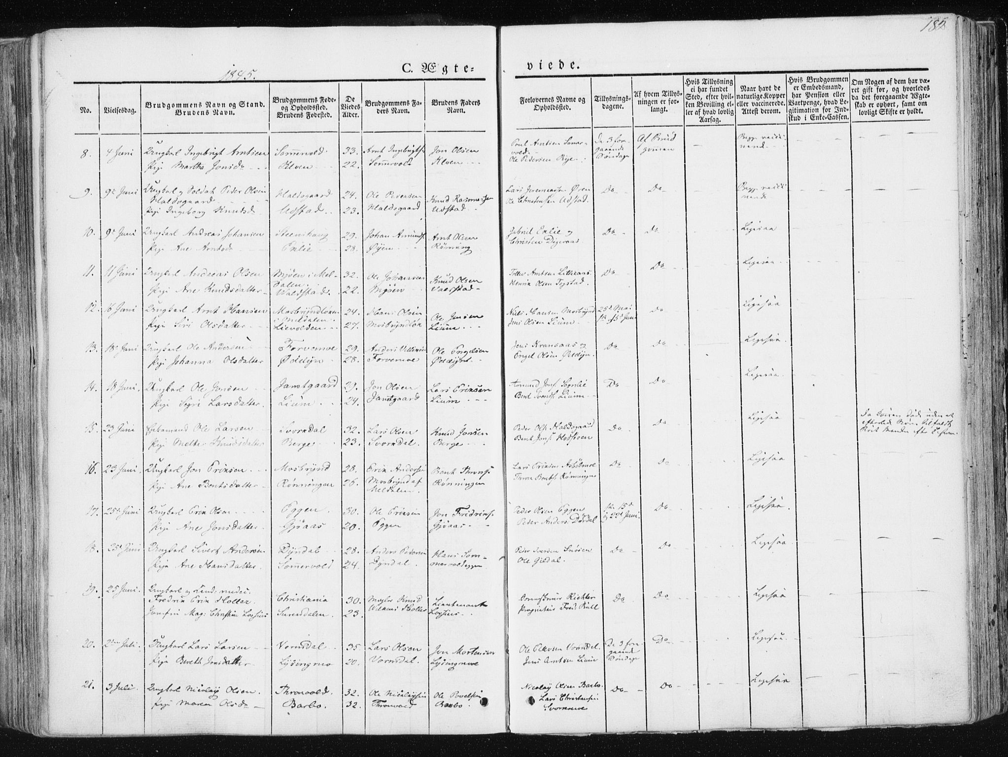 Ministerialprotokoller, klokkerbøker og fødselsregistre - Sør-Trøndelag, SAT/A-1456/668/L0805: Parish register (official) no. 668A05, 1840-1853, p. 182