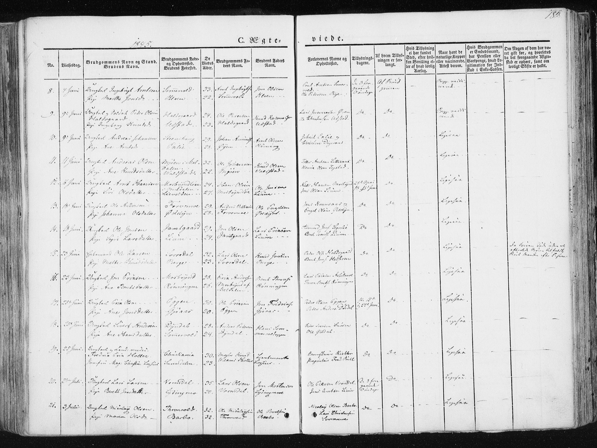 Ministerialprotokoller, klokkerbøker og fødselsregistre - Sør-Trøndelag, AV/SAT-A-1456/668/L0805: Parish register (official) no. 668A05, 1840-1853, p. 182