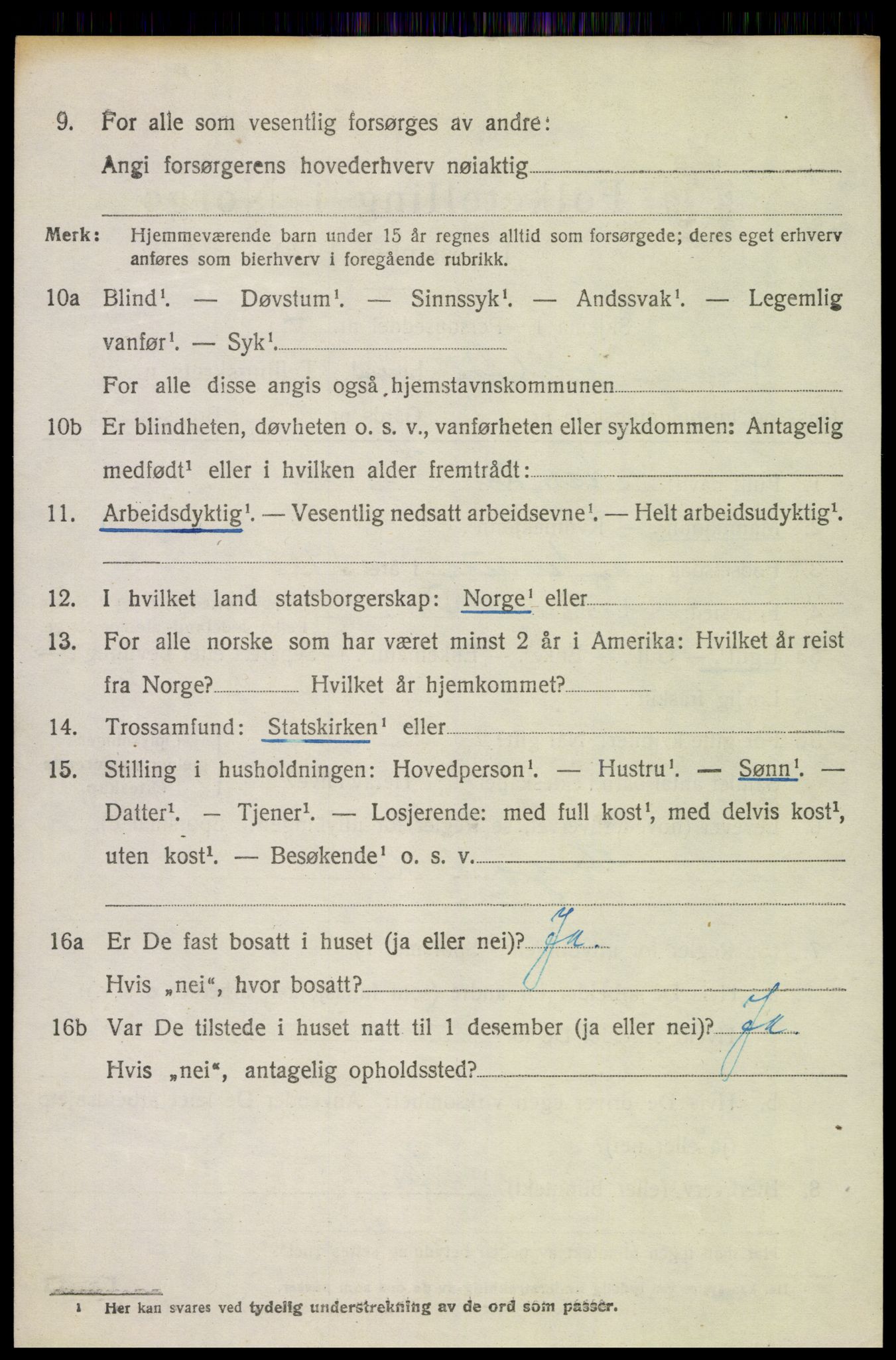 SAH, 1920 census for Lunner, 1920, p. 10348