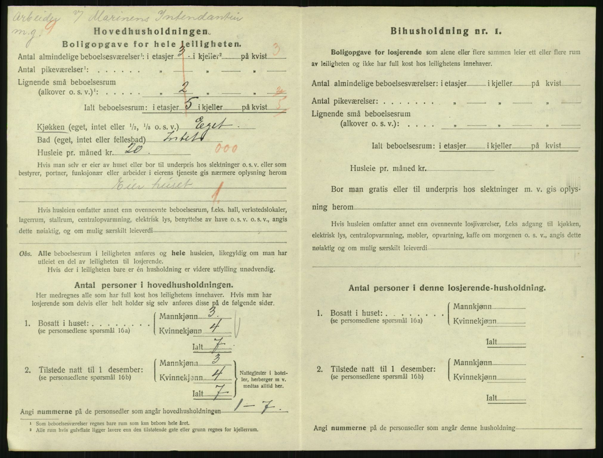 SAKO, 1920 census for Horten, 1920, p. 3524