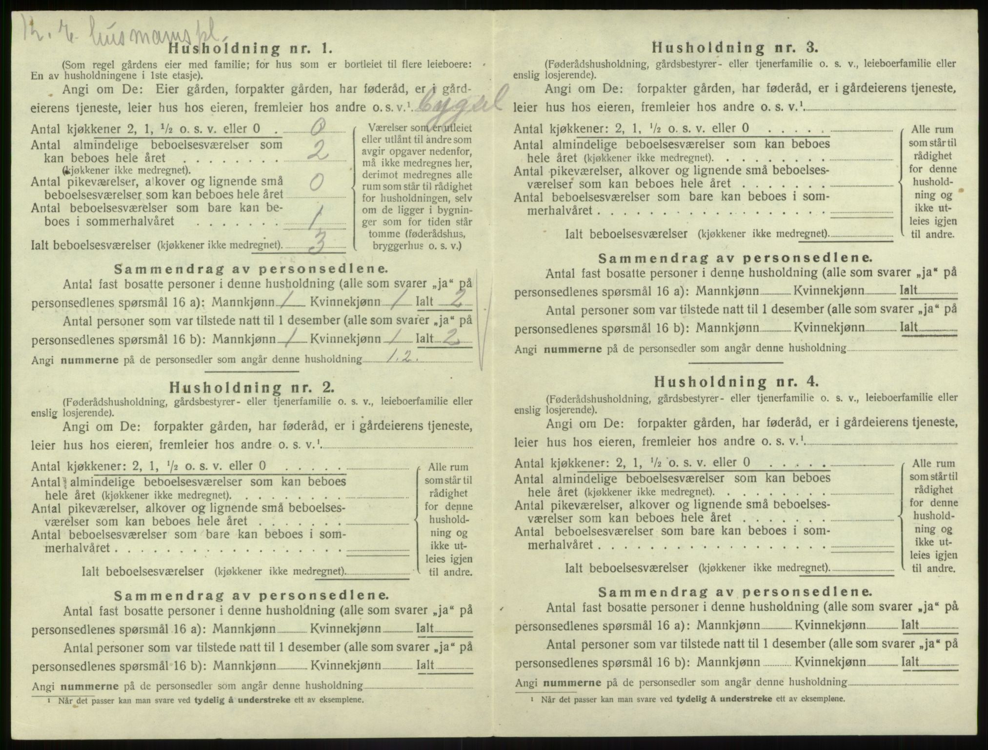 SAB, 1920 census for Gaular, 1920, p. 900