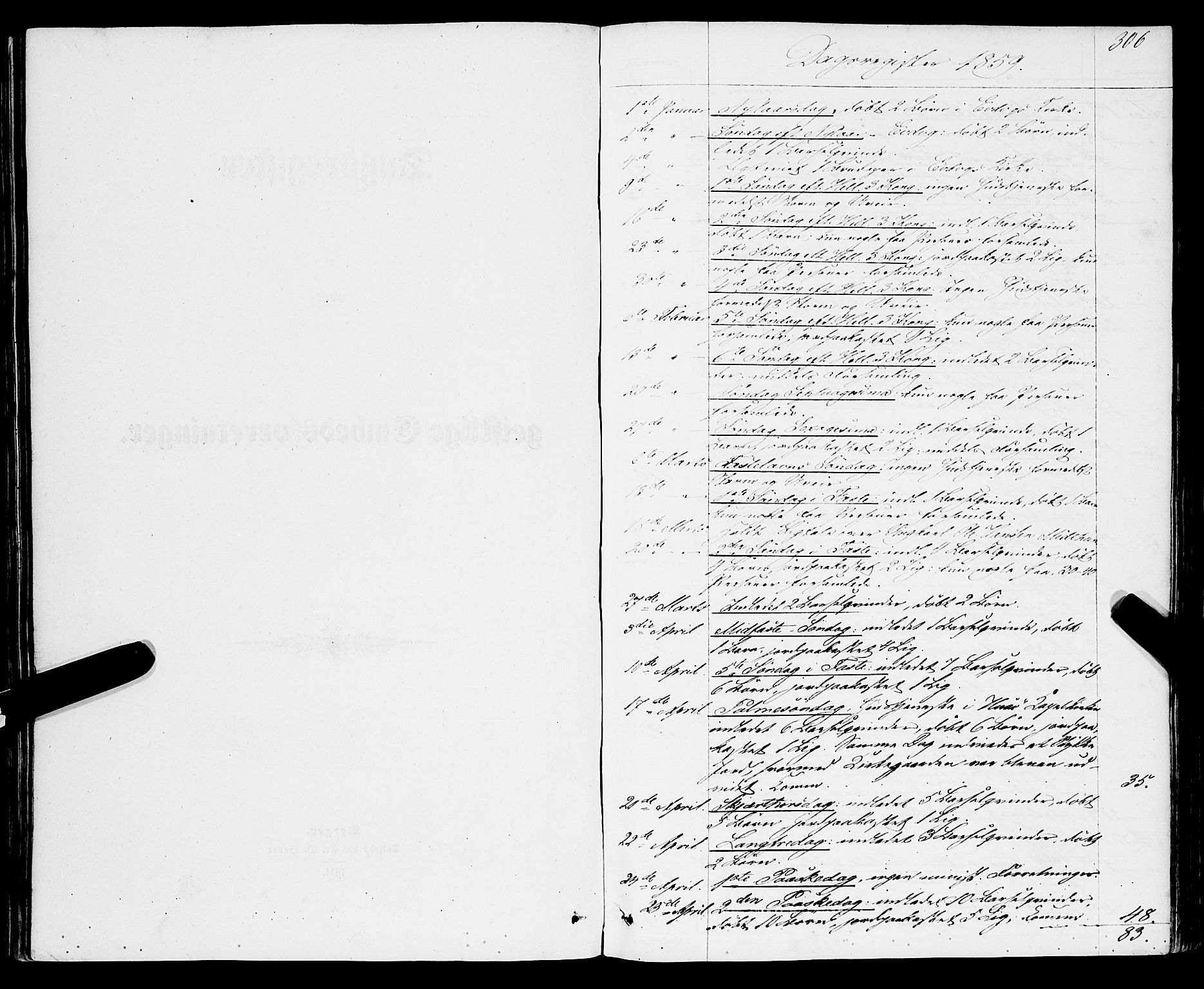 Gulen sokneprestembete, SAB/A-80201/H/Haa/Haaa/L0022: Parish register (official) no. A 22, 1859-1869, p. 306