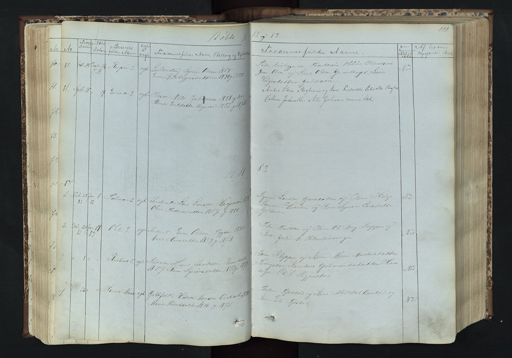 Romedal prestekontor, SAH/PREST-004/L/L0011: Parish register (copy) no. 11, 1867-1895, p. 110