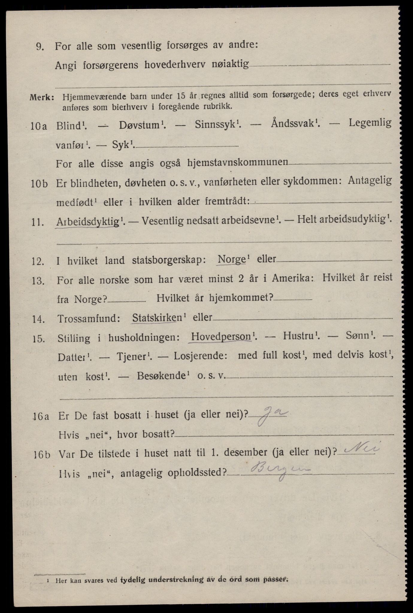 SAST, 1920 census for Sokndal, 1920, p. 2092