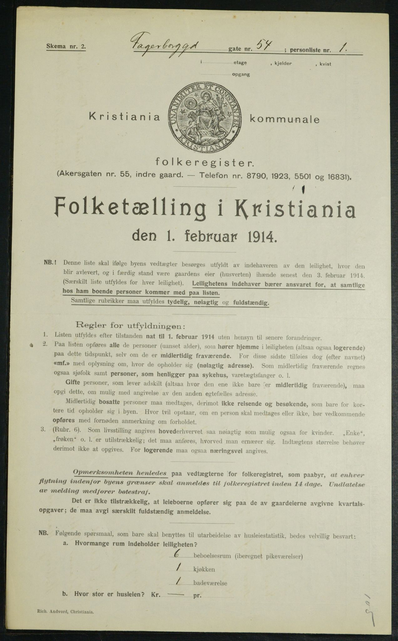 OBA, Municipal Census 1914 for Kristiania, 1914, p. 23222