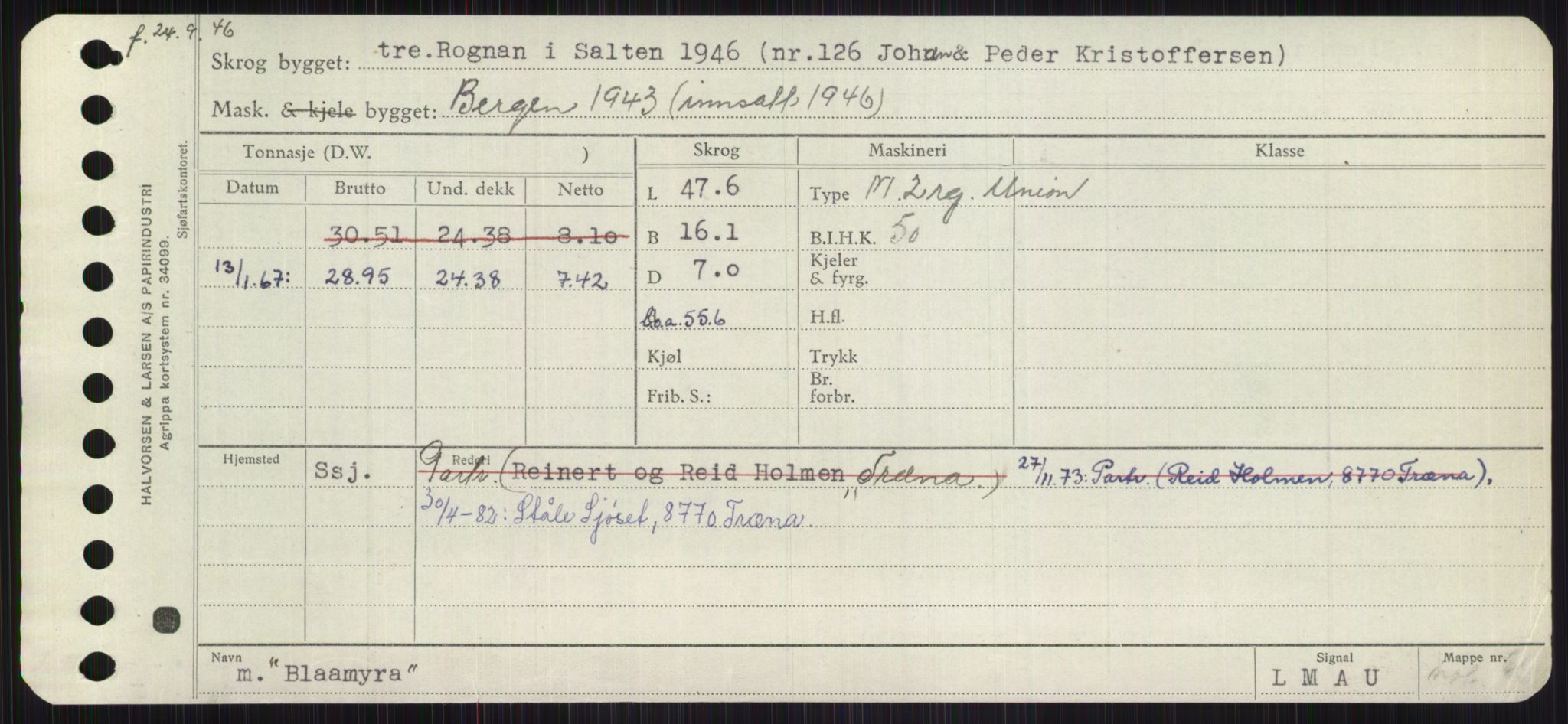 Sjøfartsdirektoratet med forløpere, Skipsmålingen, AV/RA-S-1627/H/Ha/L0001/0002: Fartøy, A-Eig / Fartøy Bjør-Eig, p. 85