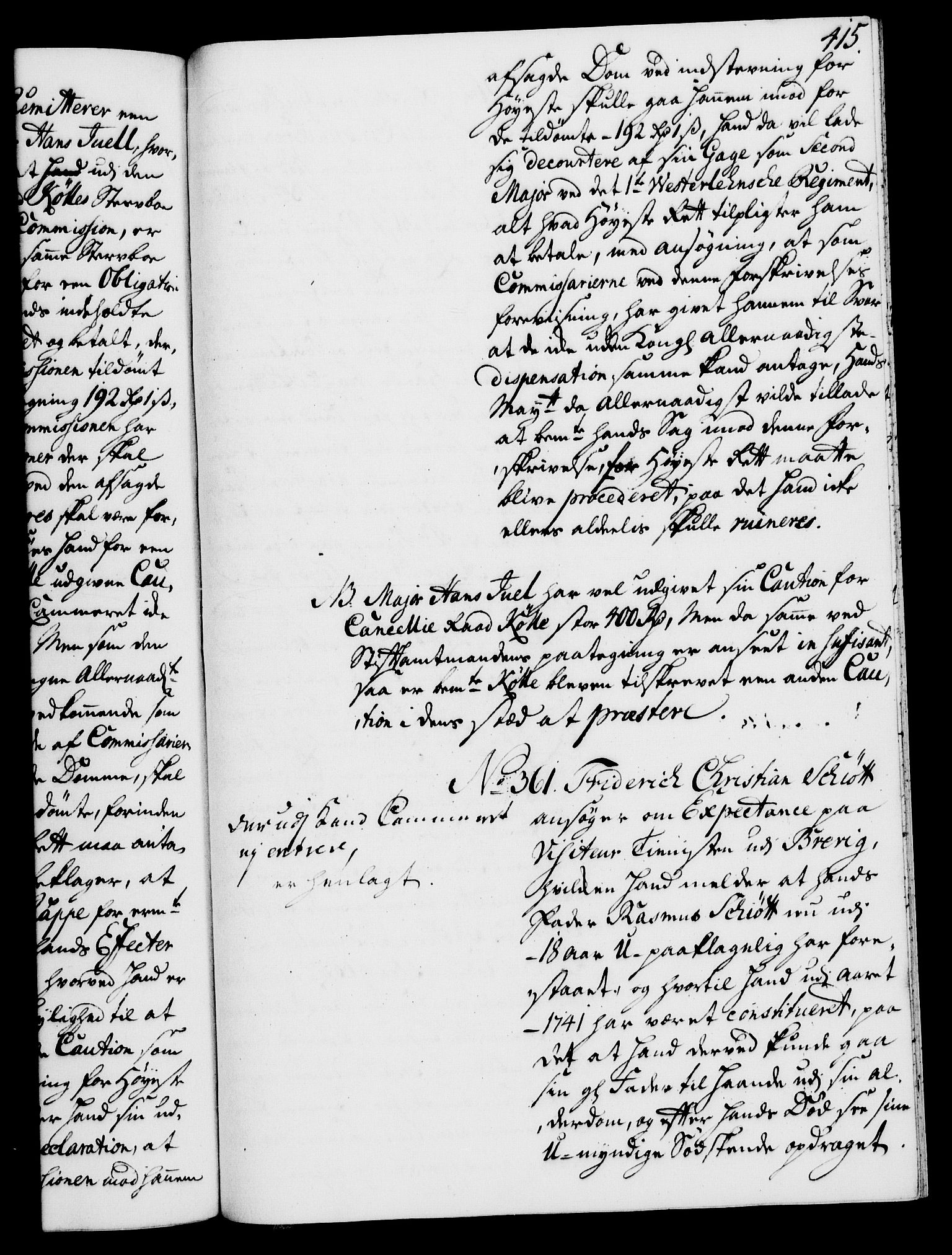 Rentekammeret, Kammerkanselliet, RA/EA-3111/G/Gh/Gha/L0024: Norsk ekstraktmemorialprotokoll (merket RK 53.69), 1742-1743, p. 415