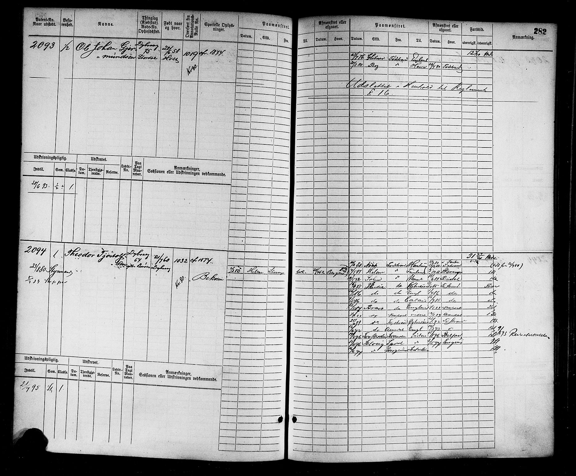 Tvedestrand mønstringskrets, AV/SAK-2031-0011/F/Fb/L0003: Hovedrulle nr 1529-2289, R-4, 1870-1910, p. 288