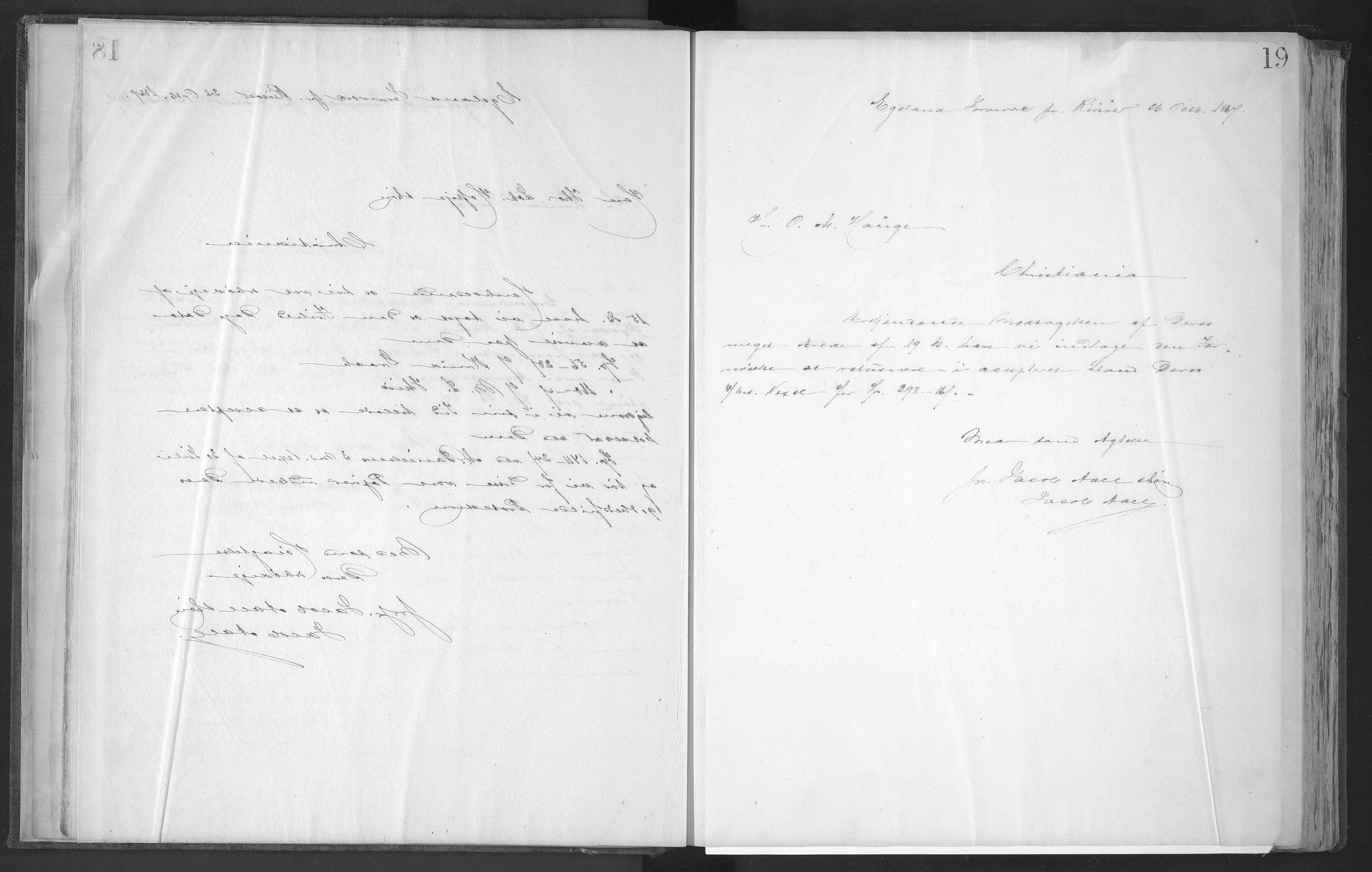 Egelands Jernverk, AAKS/PA-1907/01/L0004: Kopibok, 1867-1869, p. 19