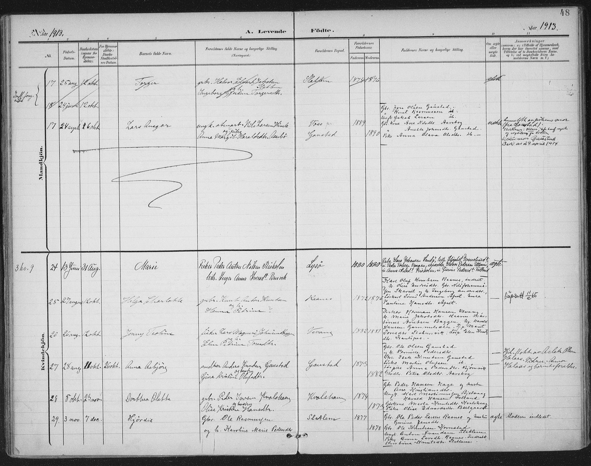 Ministerialprotokoller, klokkerbøker og fødselsregistre - Møre og Romsdal, AV/SAT-A-1454/570/L0833: Parish register (official) no. 570A07, 1901-1914, p. 48