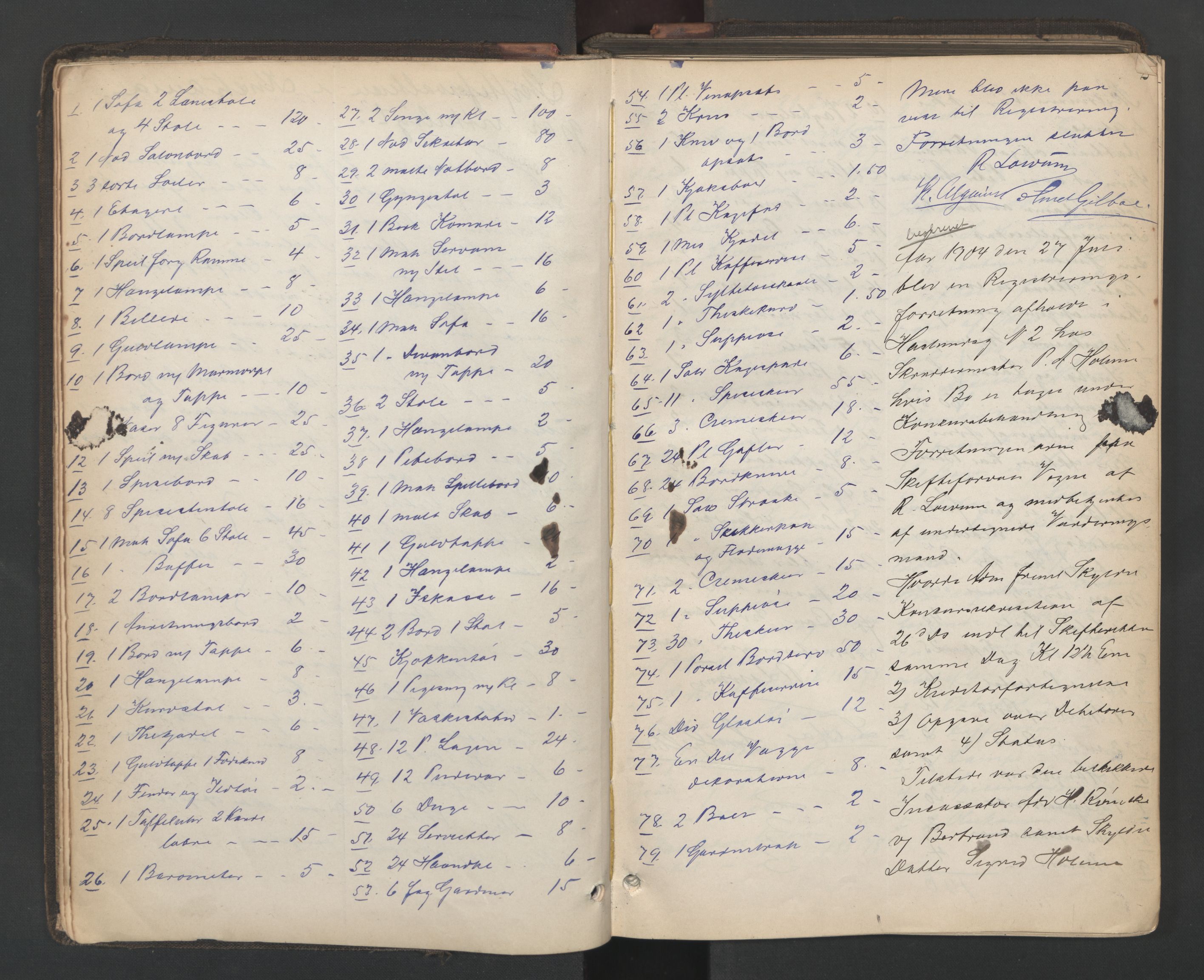 Oslo skifterett, AV/SAO-A-10383/H/Hb/Hbd/L0005: Skifteregistreringsprotokoll, 1904-1909, p. 1b-2a