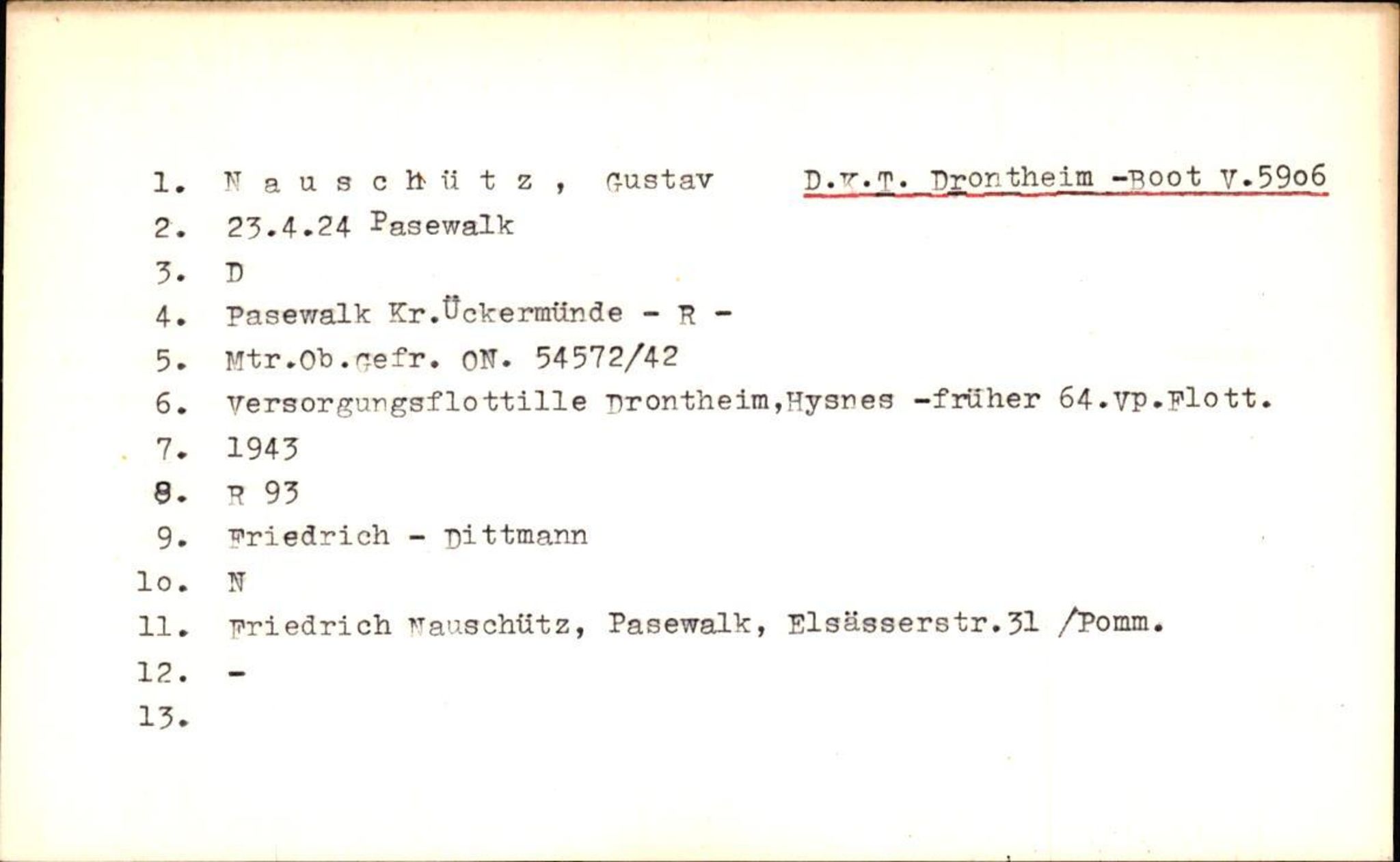 Hjemsendte tyskere , RA/RAFA-6487/D/Da/L0003: Krause- Pauletta, 1945-1947, p. 898