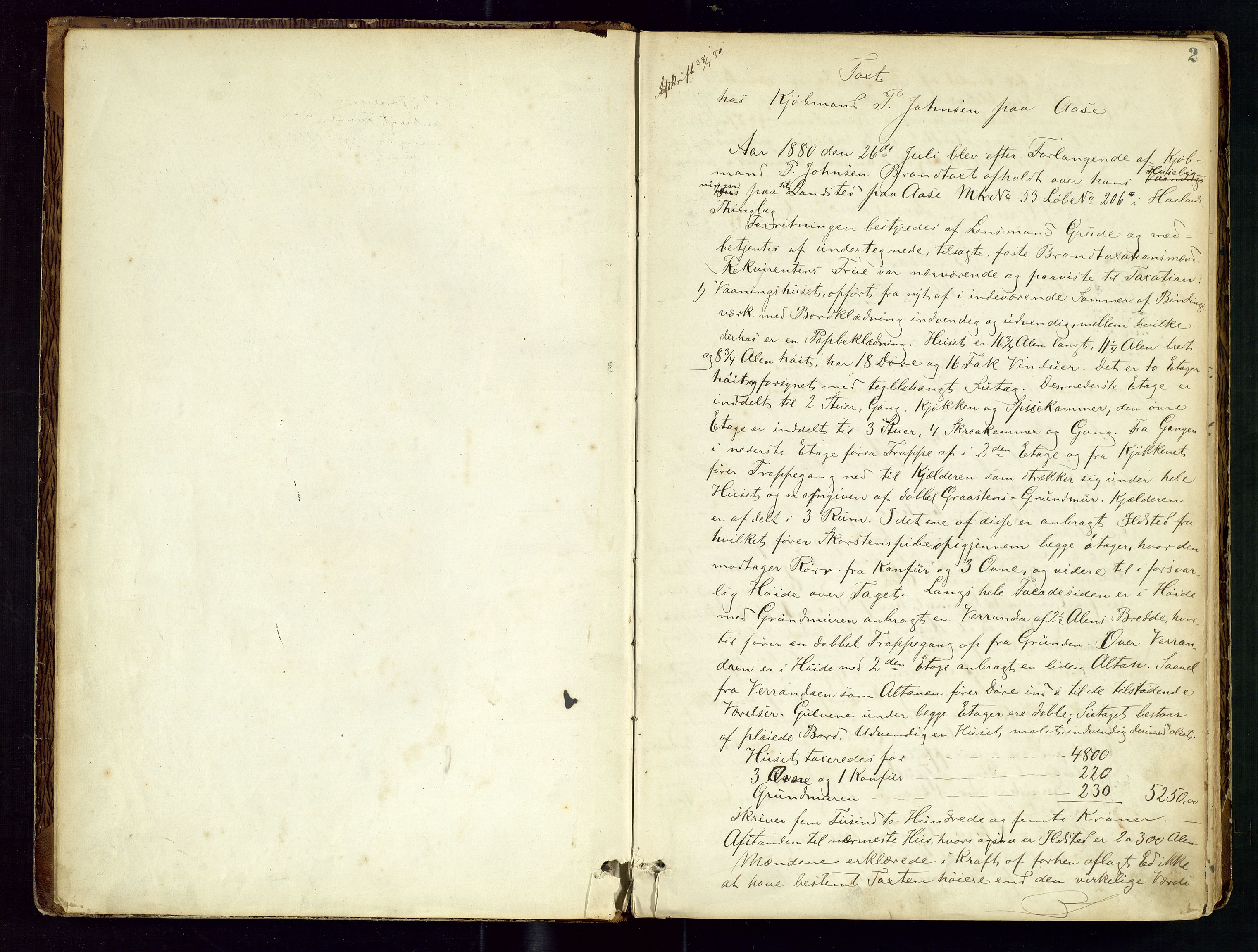 Høyland/Sandnes lensmannskontor, AV/SAST-A-100166/Goa/L0002: "Brandtaxtprotokol for Landafdelingen i Høiland", 1880-1917, p. 1b-2a