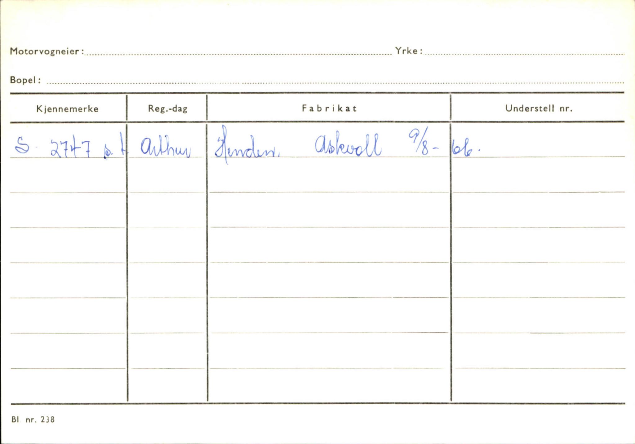 Statens vegvesen, Sogn og Fjordane vegkontor, AV/SAB-A-5301/4/F/L0132: Eigarregister Askvoll A-Å. Balestrand A-Å, 1945-1975, p. 284