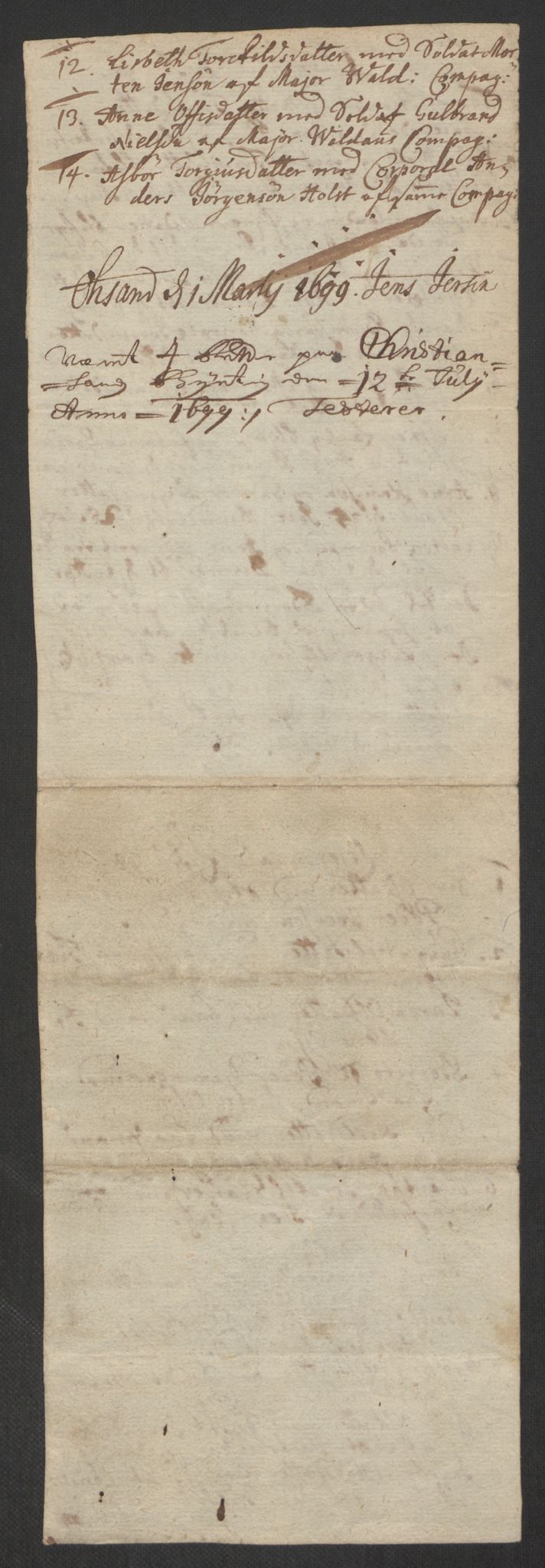 Rentekammeret inntil 1814, Reviderte regnskaper, Byregnskaper, RA/EA-4066/R/Rm/L0285: [M18] Sikt og sakefall, 1681-1718, p. 262