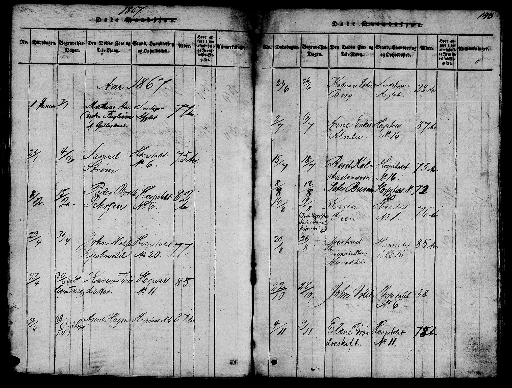 Ministerialprotokoller, klokkerbøker og fødselsregistre - Sør-Trøndelag, SAT/A-1456/623/L0478: Parish register (copy) no. 623C01, 1815-1873, p. 143