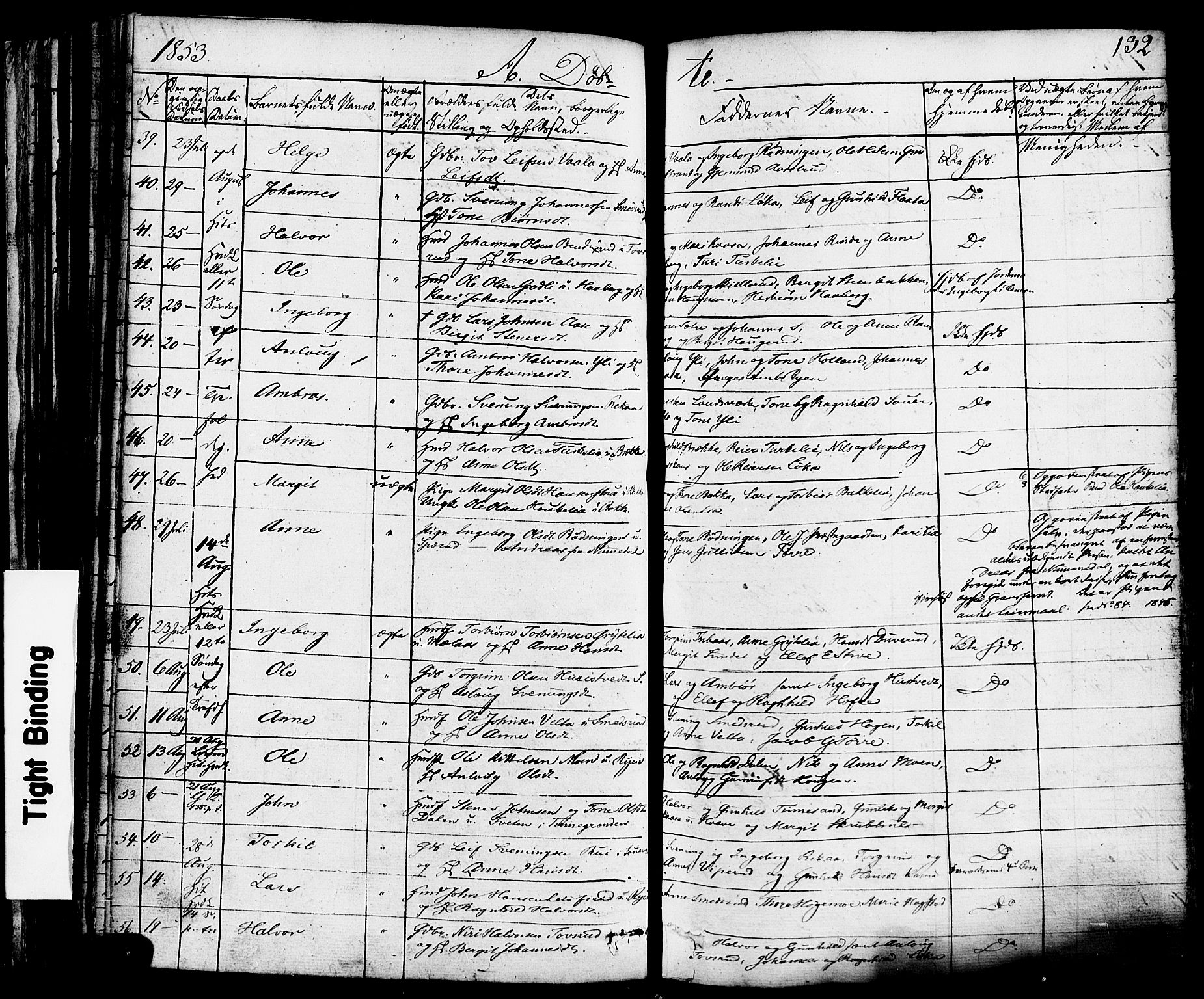 Heddal kirkebøker, SAKO/A-268/F/Fa/L0006: Parish register (official) no. I 6, 1837-1854, p. 132