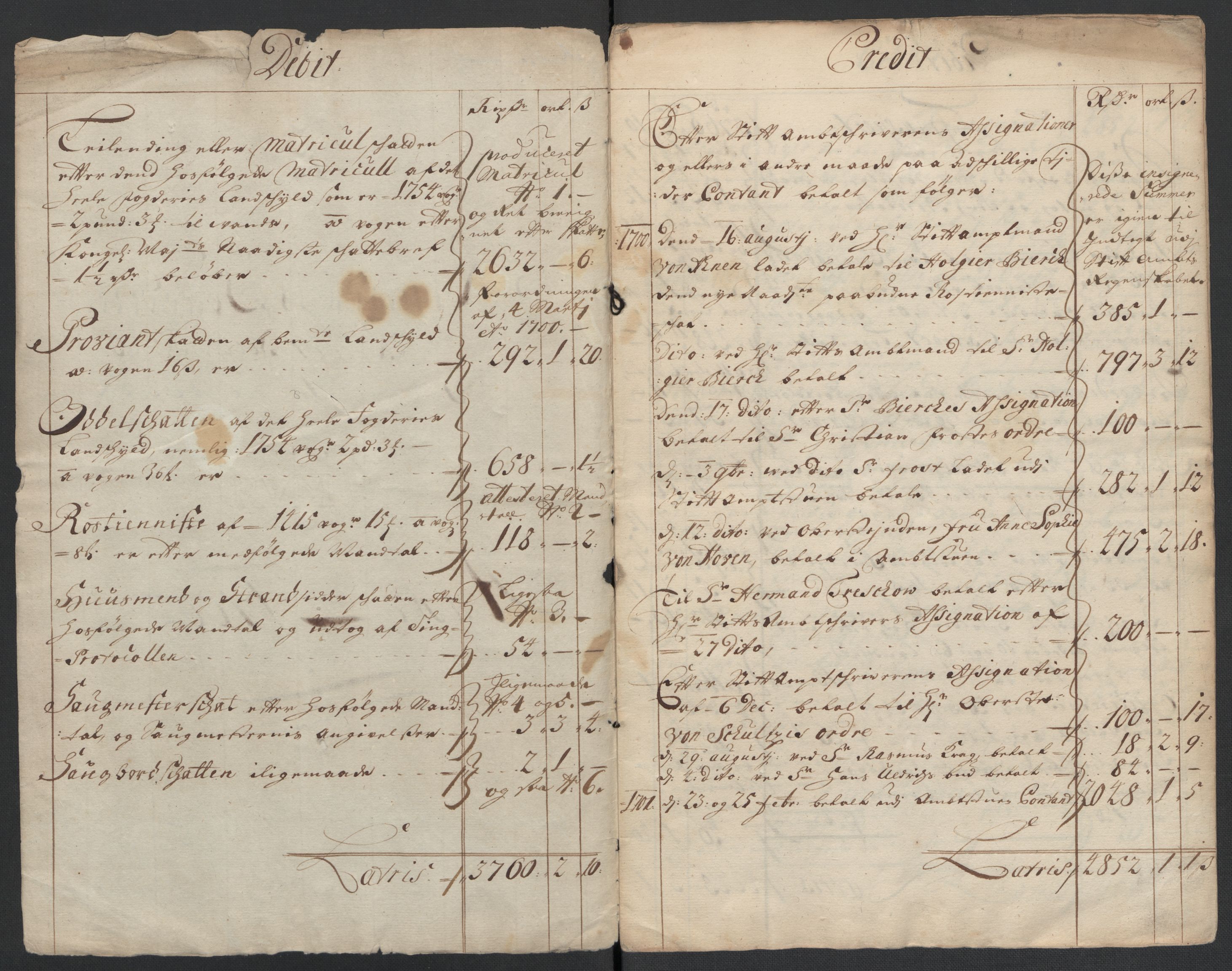 Rentekammeret inntil 1814, Reviderte regnskaper, Fogderegnskap, AV/RA-EA-4092/R55/L3654: Fogderegnskap Romsdal, 1699-1700, p. 207