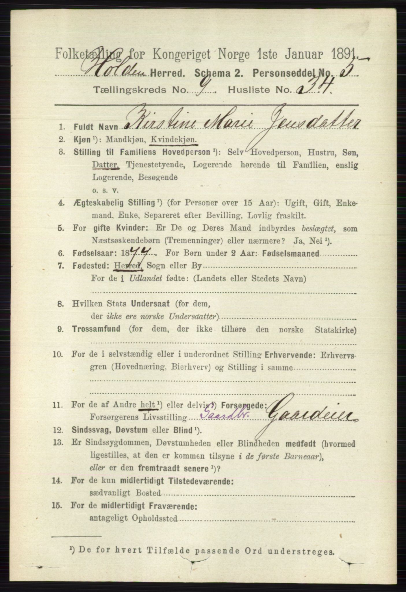 RA, 1891 census for 0819 Holla, 1891, p. 4258