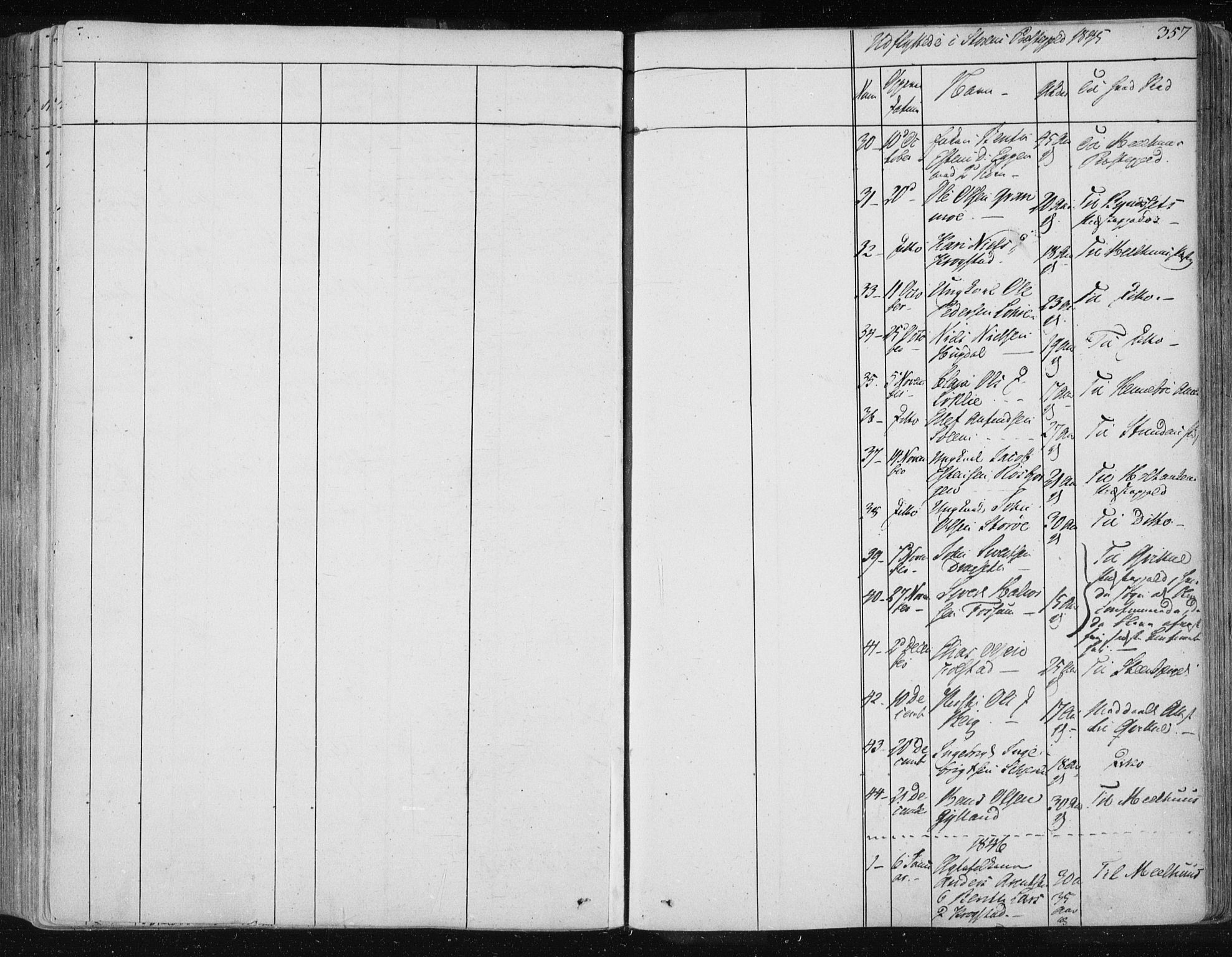 Ministerialprotokoller, klokkerbøker og fødselsregistre - Sør-Trøndelag, SAT/A-1456/687/L0997: Parish register (official) no. 687A05 /1, 1843-1848, p. 357