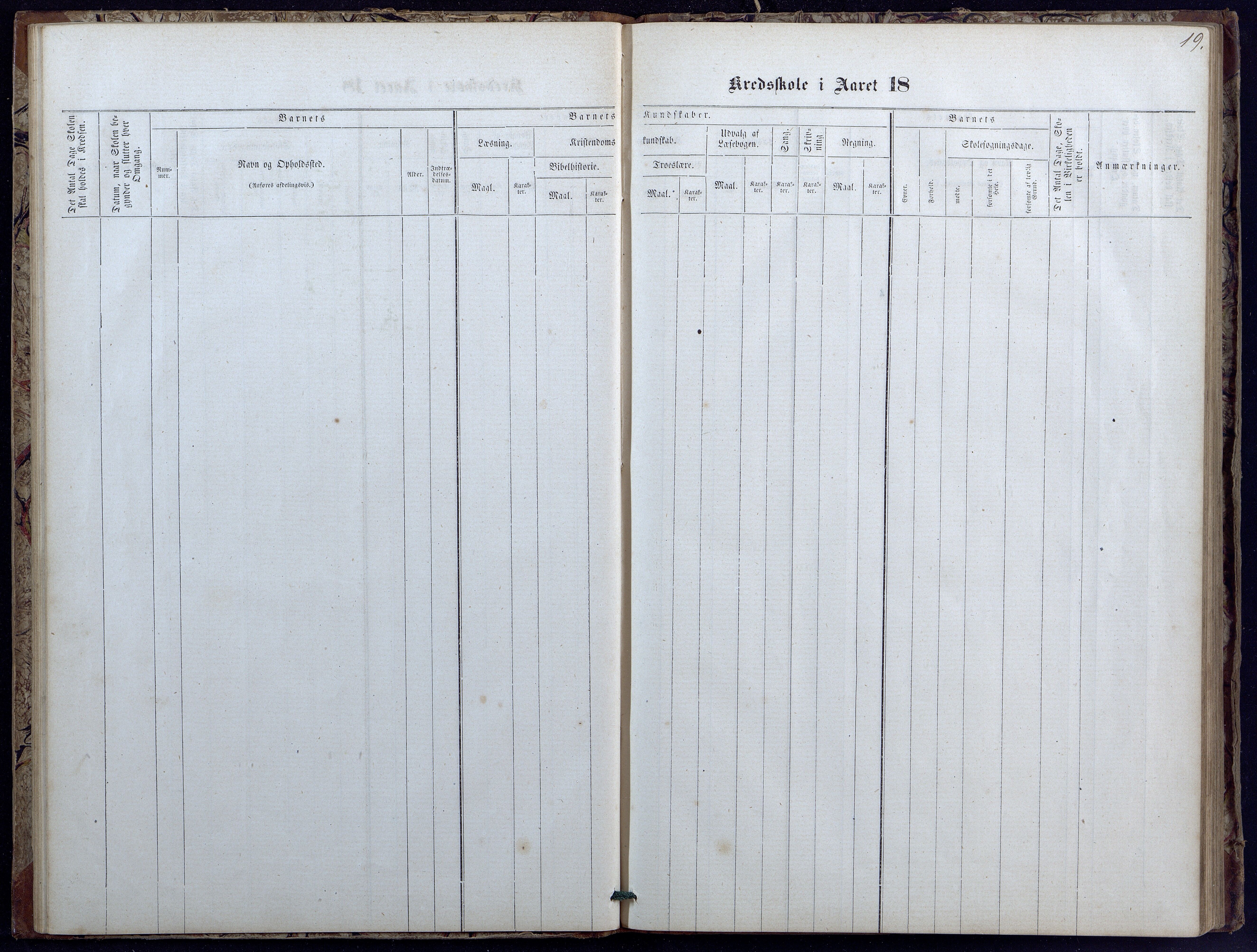 Evje kommune, Landsverk/Omland/Rosseland skolekretser, AAKS/KA0937-550d/F1/L0001: Skoleprotokoll for Landsverk, Omland, Rosseland skolekretser, 1863-1888, p. 19