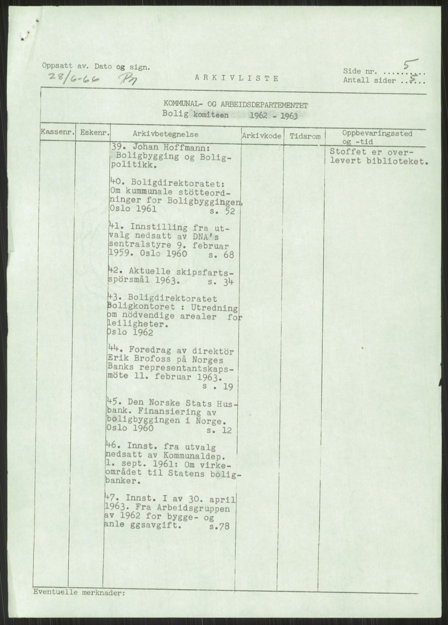 Kommunaldepartementet, Boligkomiteen av 1962, AV/RA-S-1456/D/L0003: --, 1962-1963, p. 1642