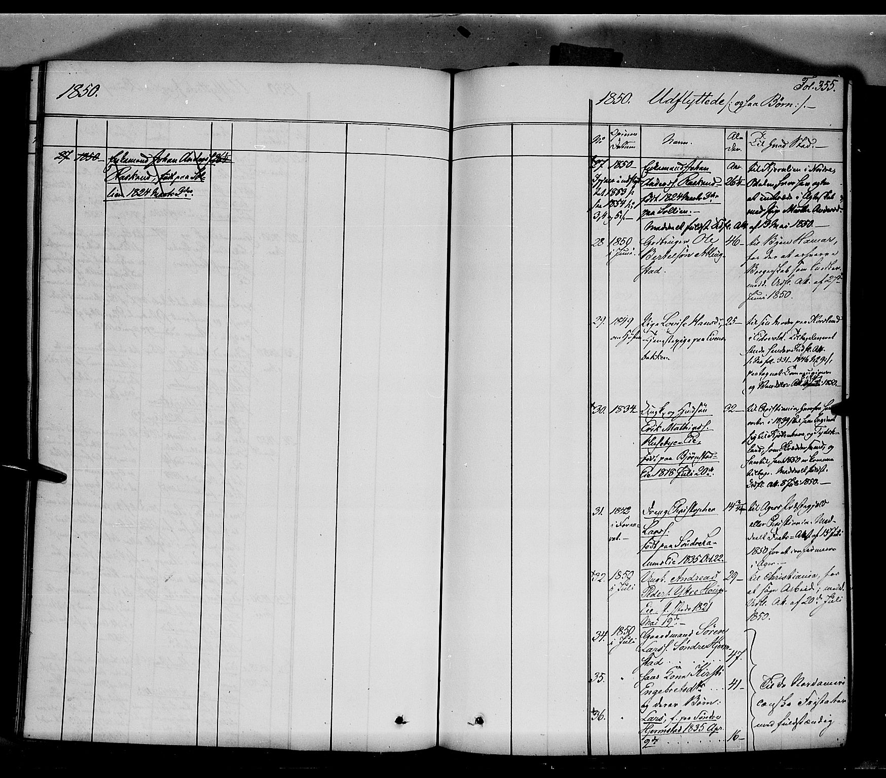 Stange prestekontor, AV/SAH-PREST-002/K/L0011: Parish register (official) no. 11, 1846-1852, p. 355