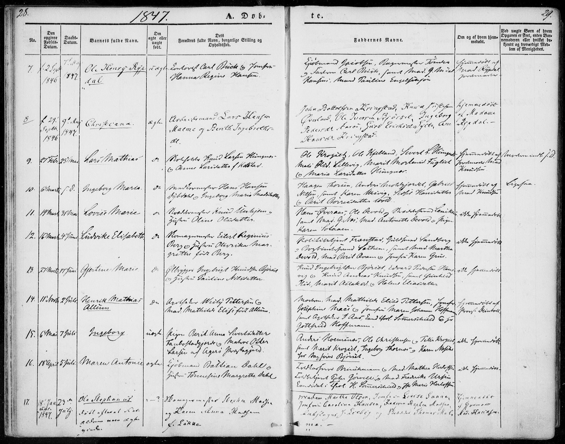 Ministerialprotokoller, klokkerbøker og fødselsregistre - Møre og Romsdal, SAT/A-1454/558/L0689: Parish register (official) no. 558A03, 1843-1872, p. 28-29