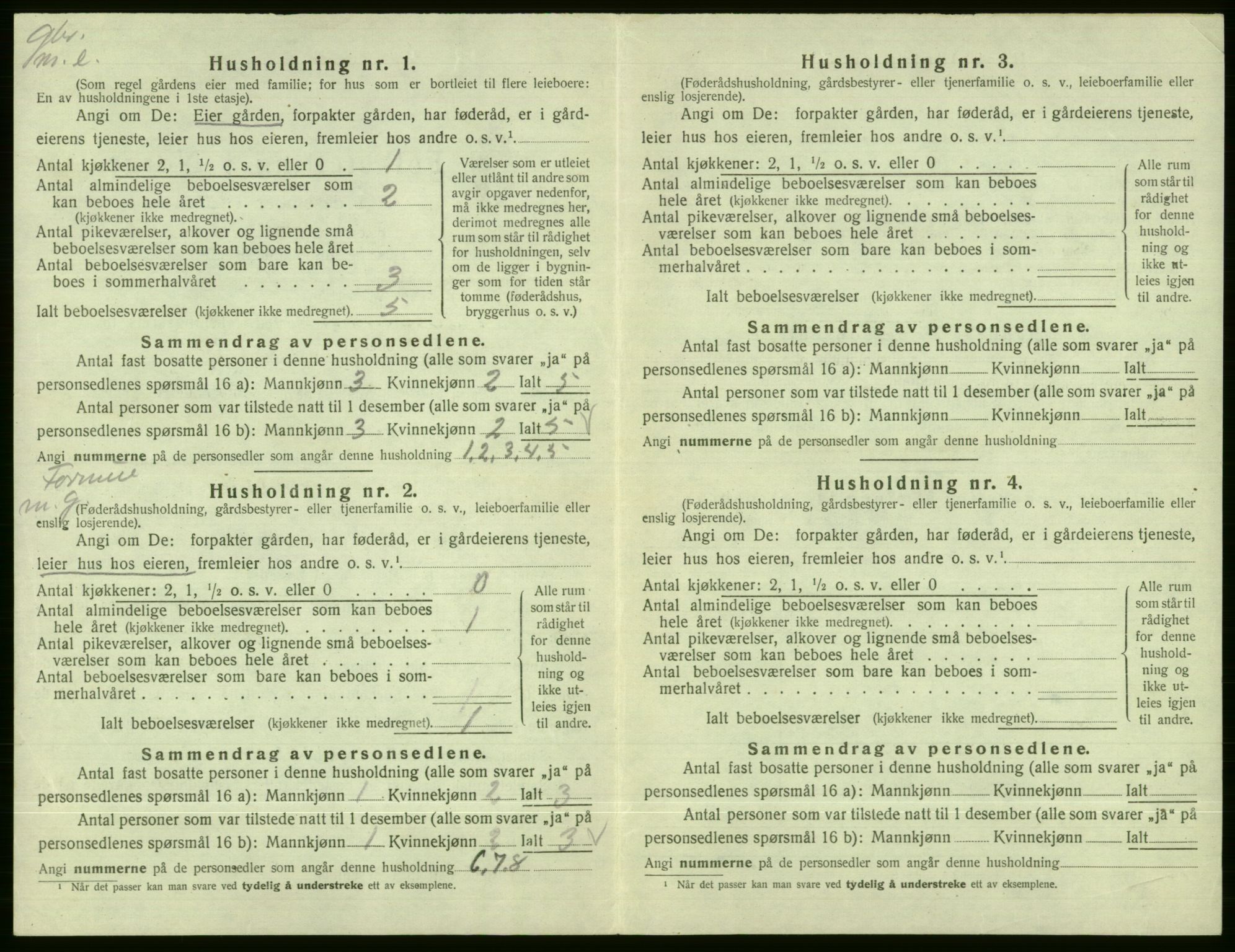 SAB, 1920 census for Vossestrand, 1920, p. 547